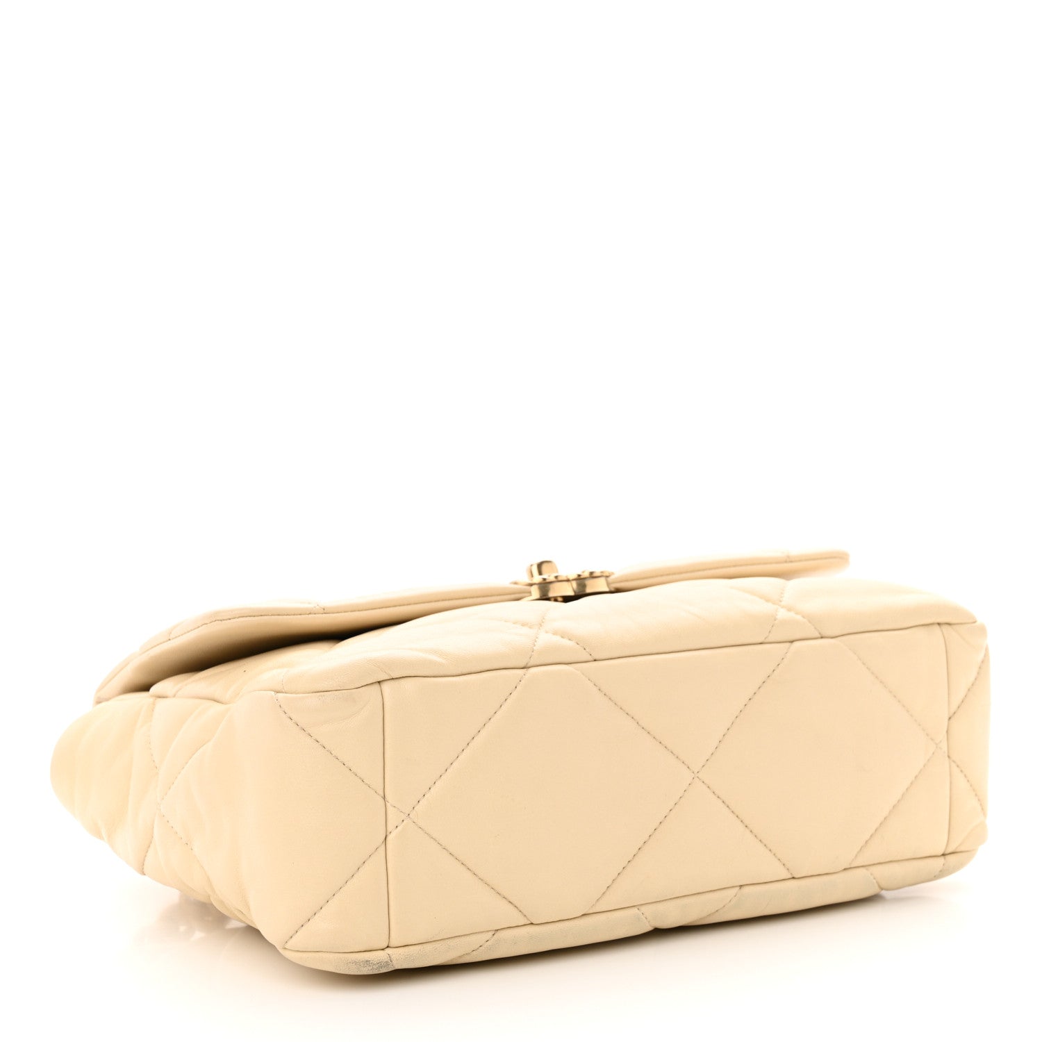 Chanel Lambskin Quilted Large Chanel 19 Flap Beige 3 of 14