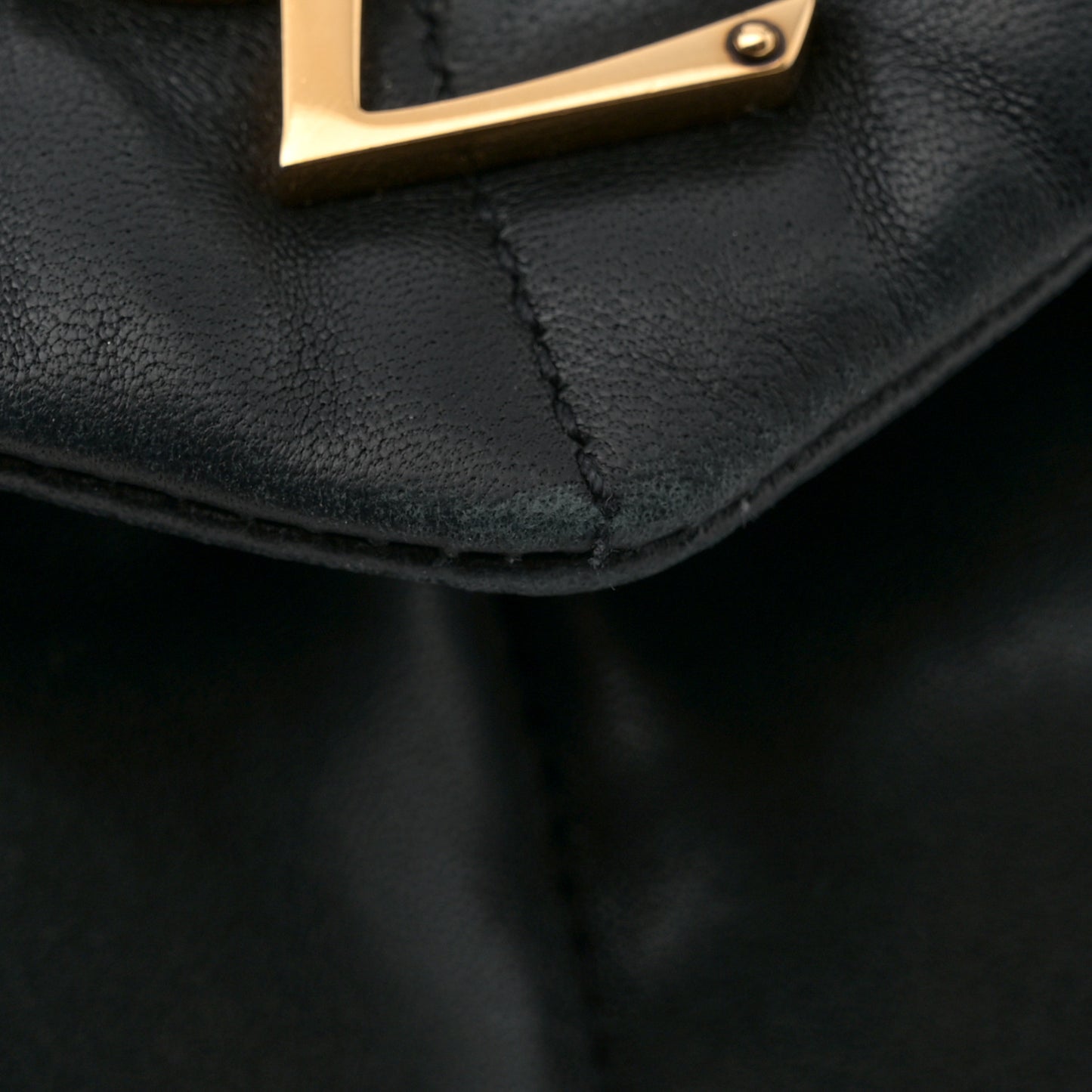 Lambskin Quilted Medium Loulou Puffer Monogram Chain Satchel Black