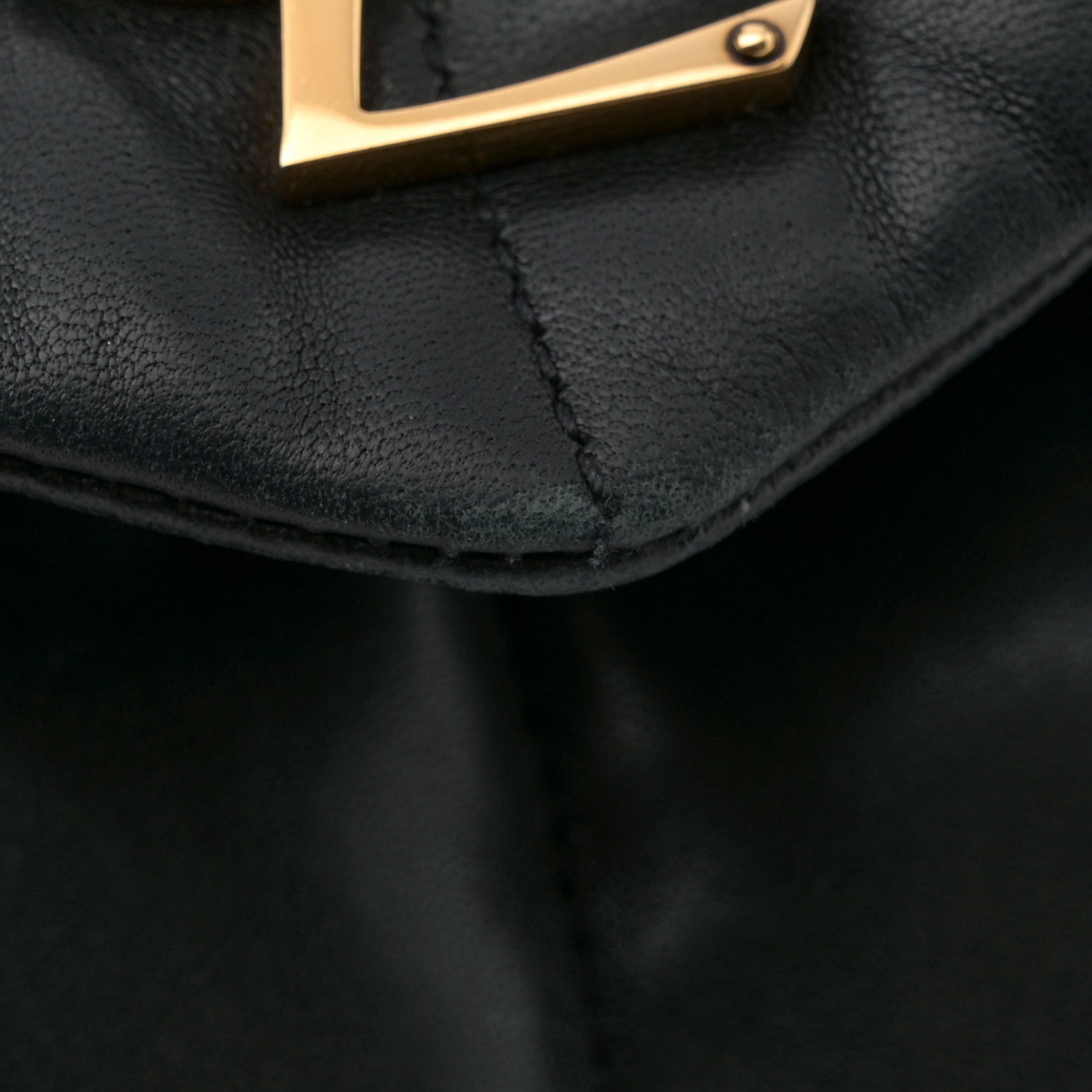 Saint Laurent Lambskin Quilted Medium Loulou Puffer Monogram Chain Satchel Black 12 of 12