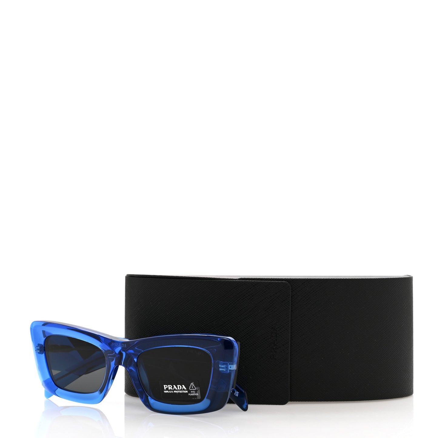Acetate Symbole Sunglasses SPR 13Z Crystal Electric Blue