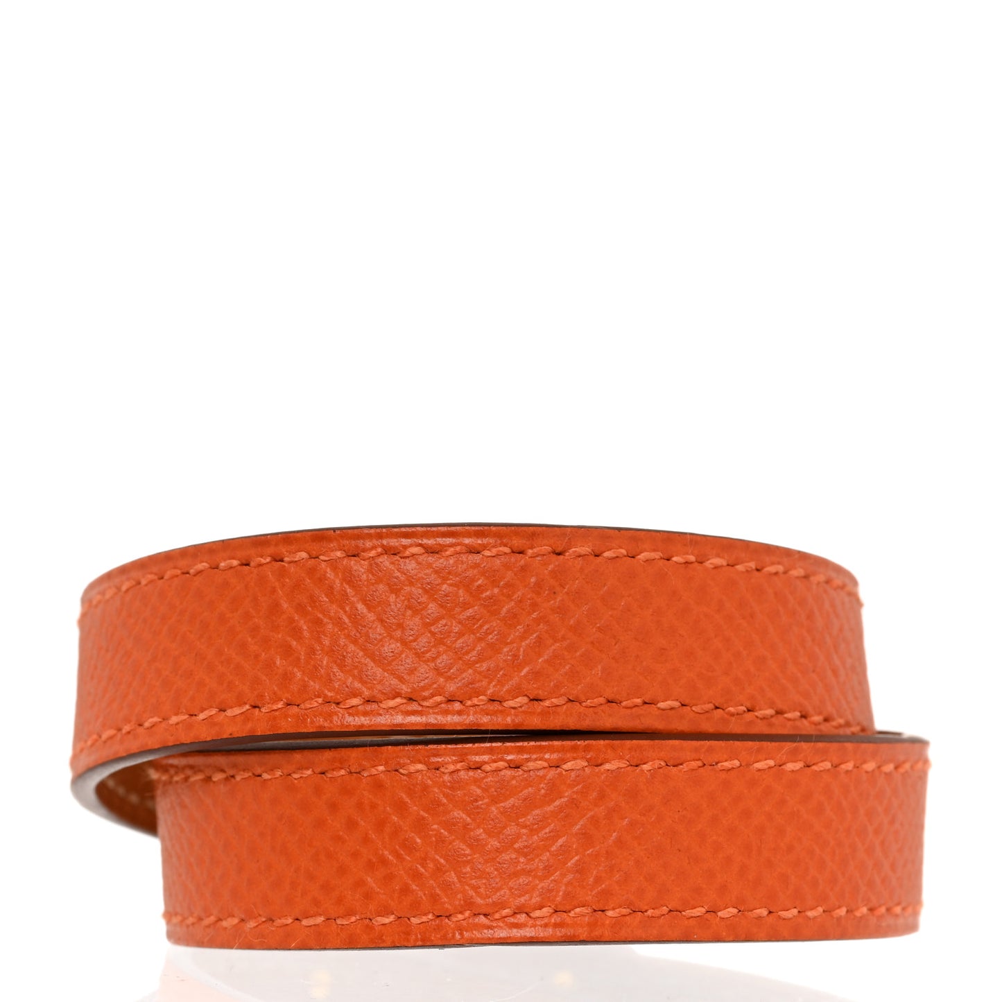 Epsom Kelly Double Tour Bracelet XS Orange