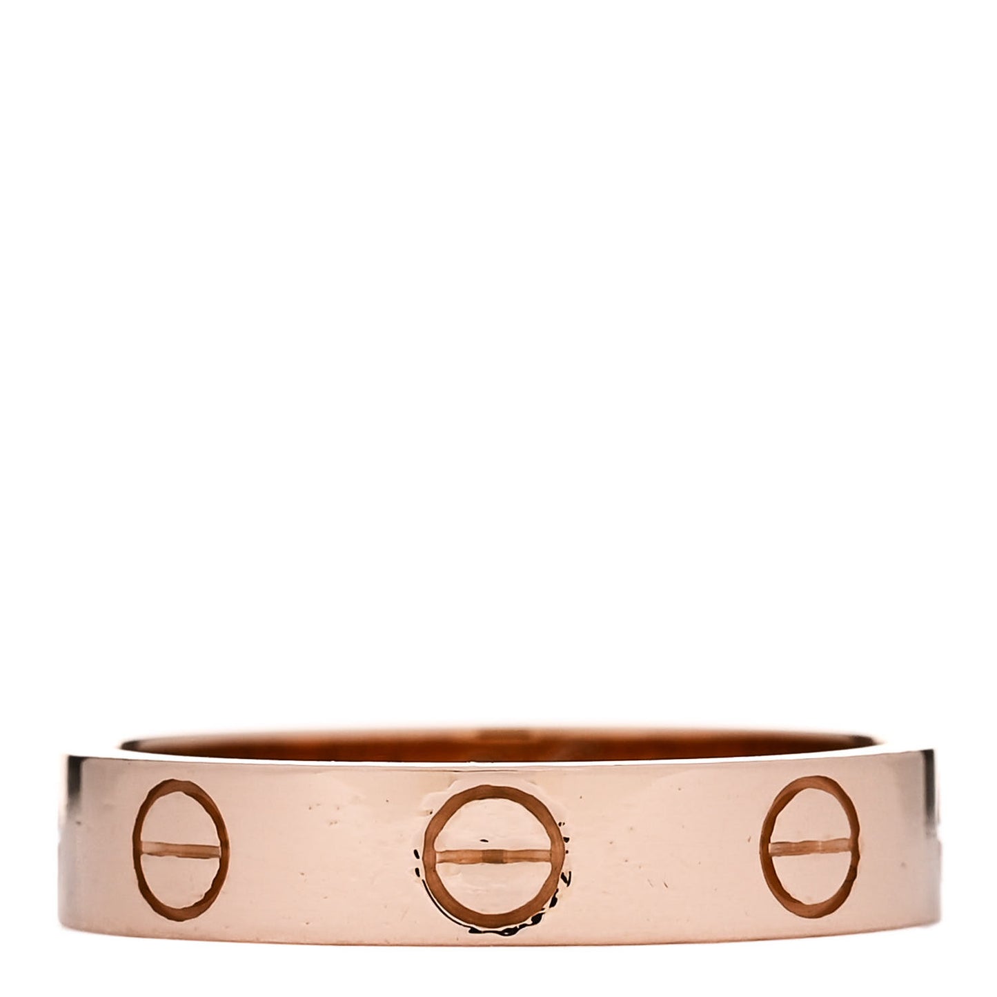 18K Pink Gold 3.5mm LOVE Wedding Band Ring 50 5.25