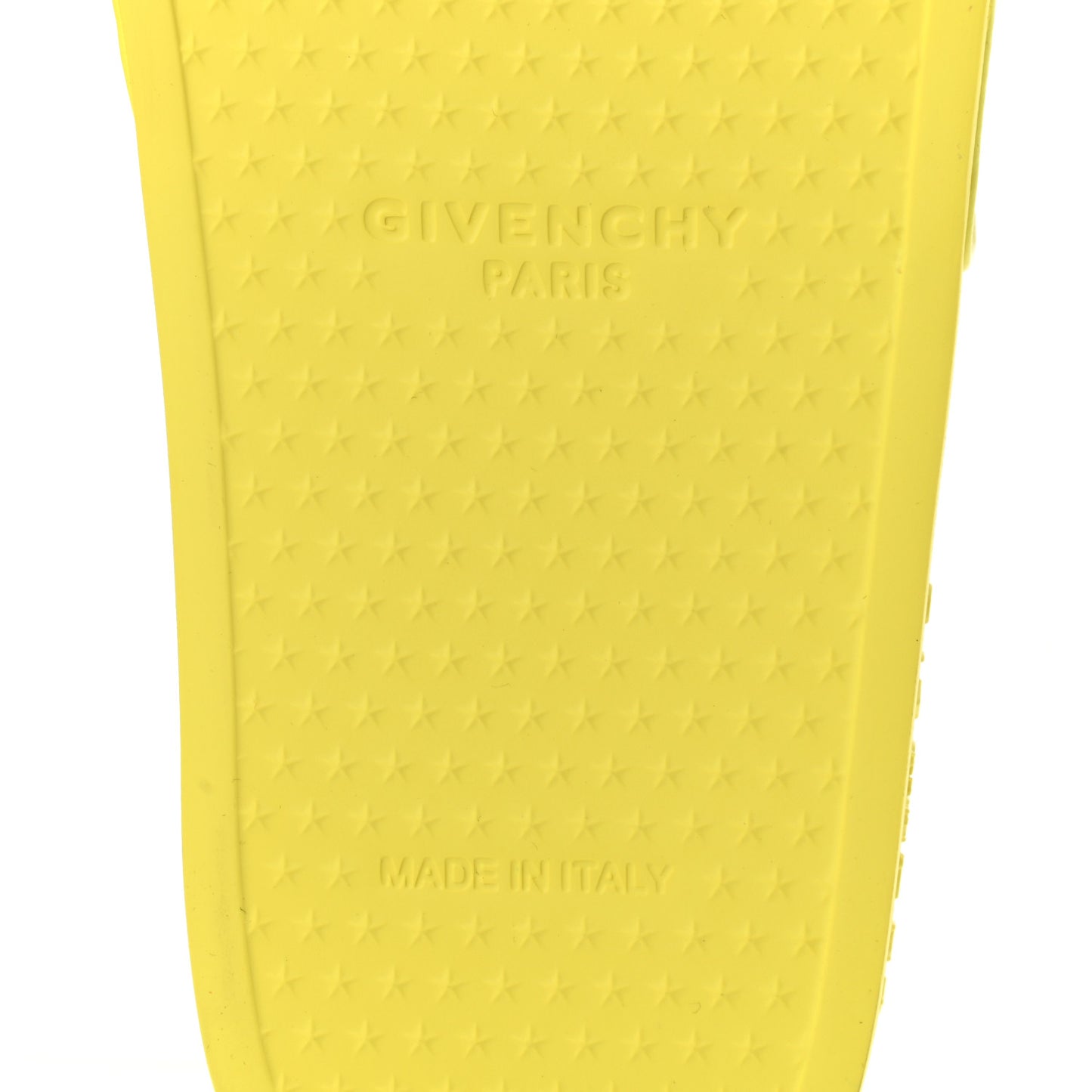 Rubber Logo 4G Pool Slide Sandals 38 Fluo Yellow