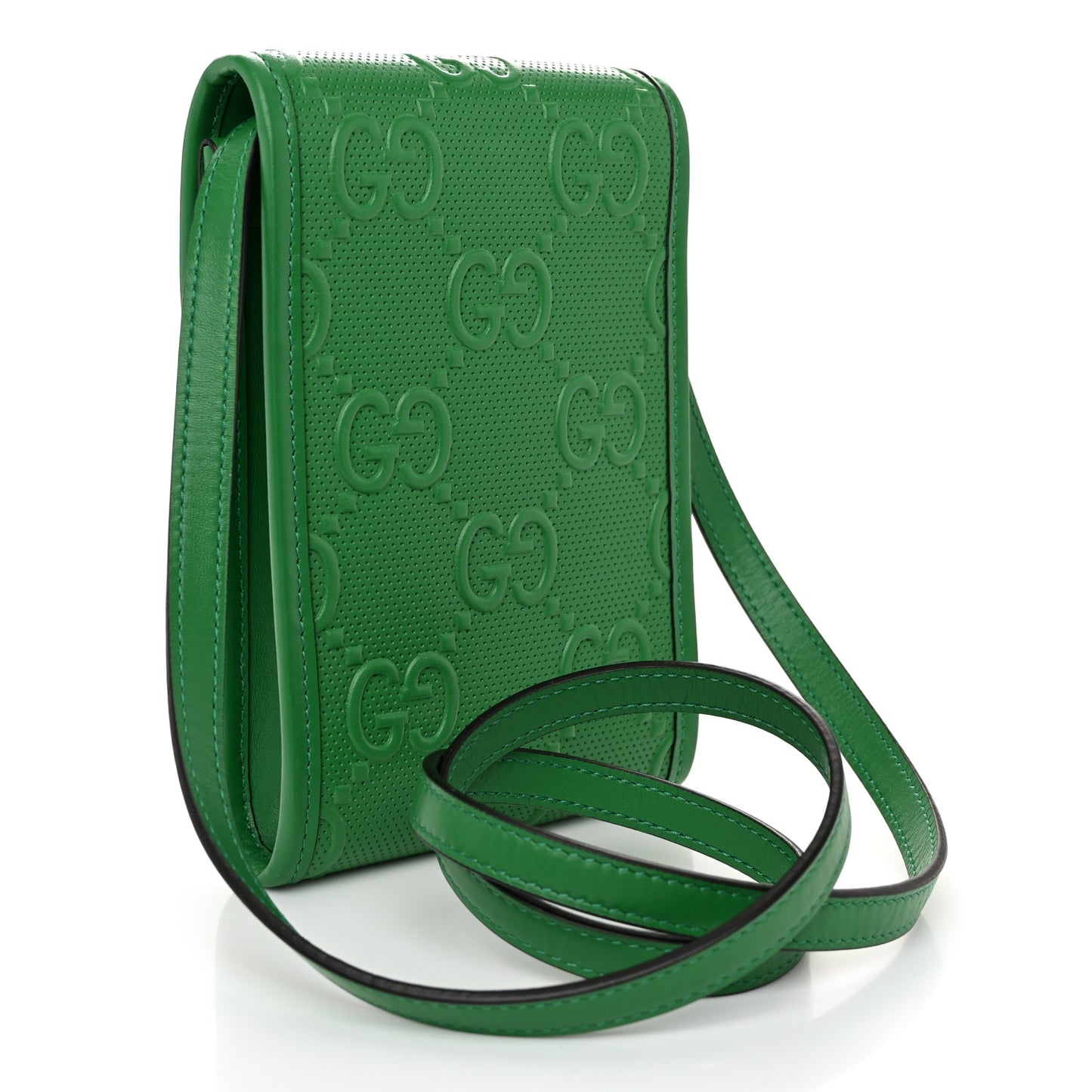 Calfskin GG Tennis Embossed Mini Crossbody Bag New Shamarock