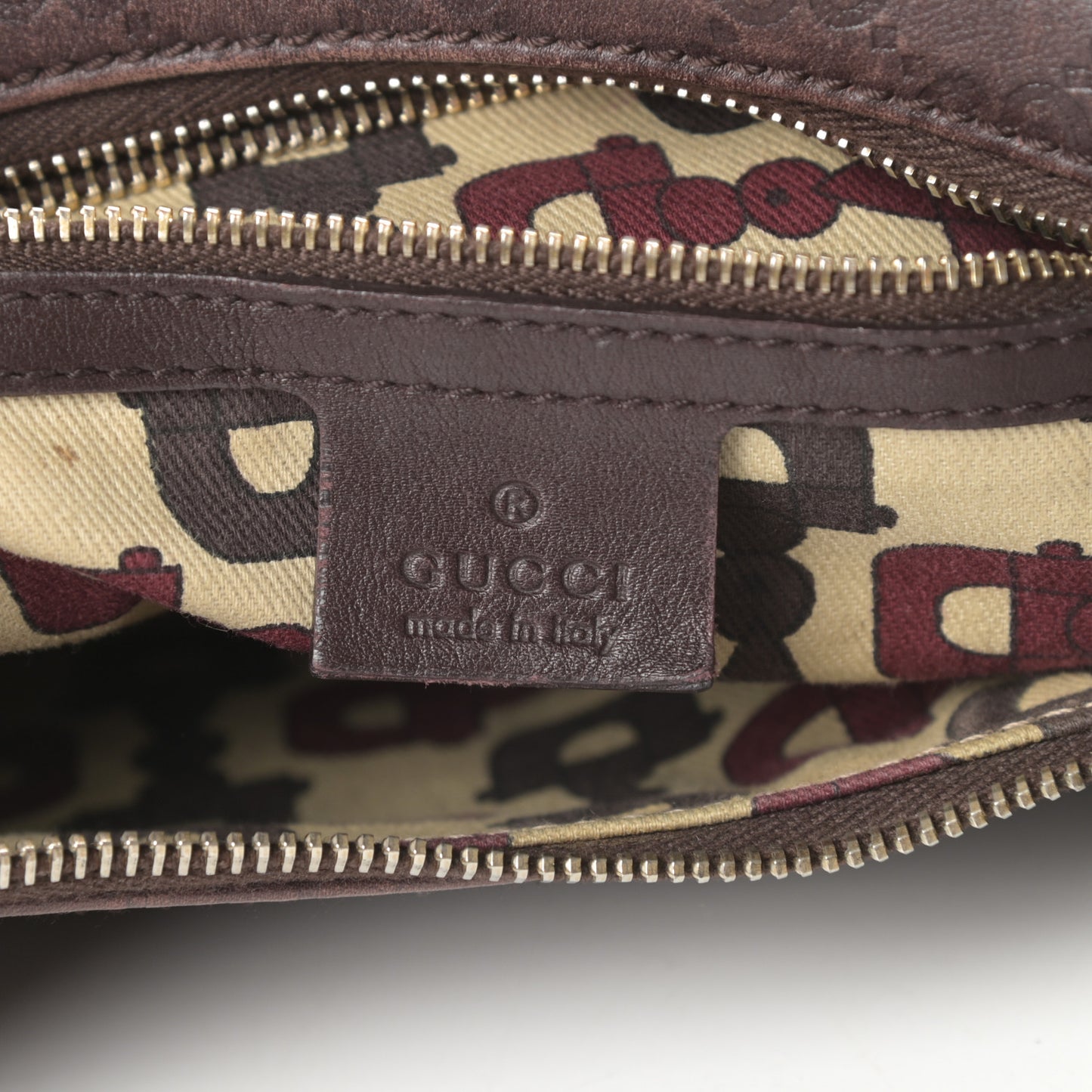 Guccissima Medium Horsebit Chain Hobo Dark Brown