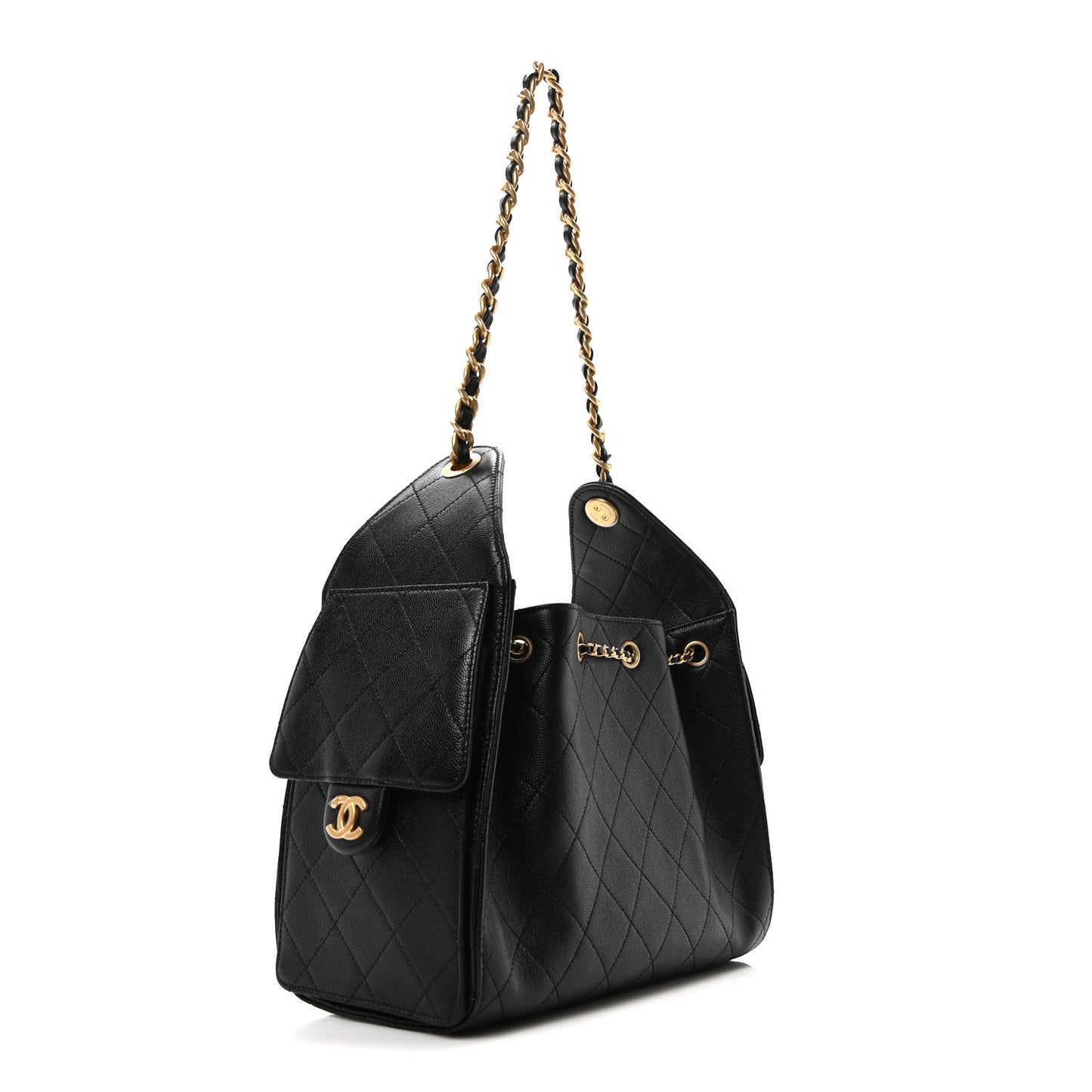 Caviar Quilted Small Chanel 25 Handbag Black