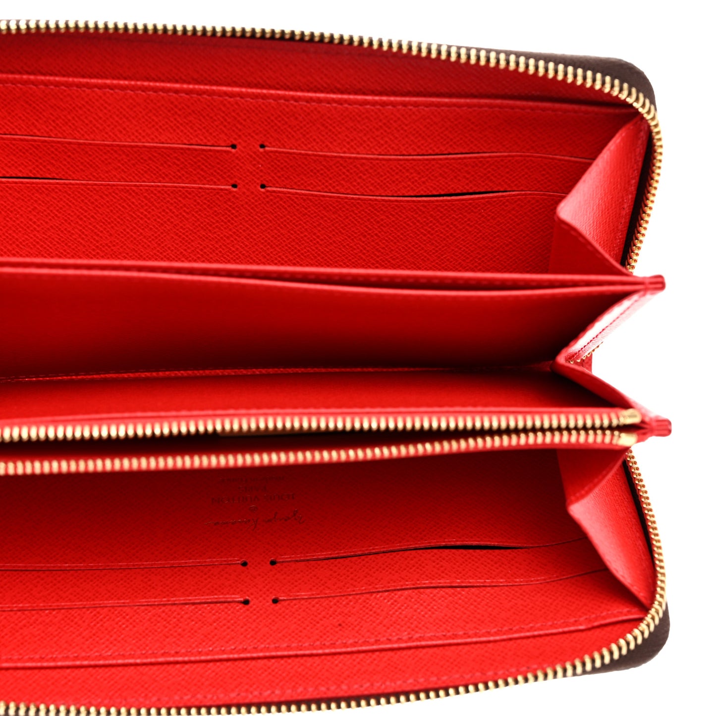 Monogram Kusama Pumpkin Dots Zippy Wallet Red