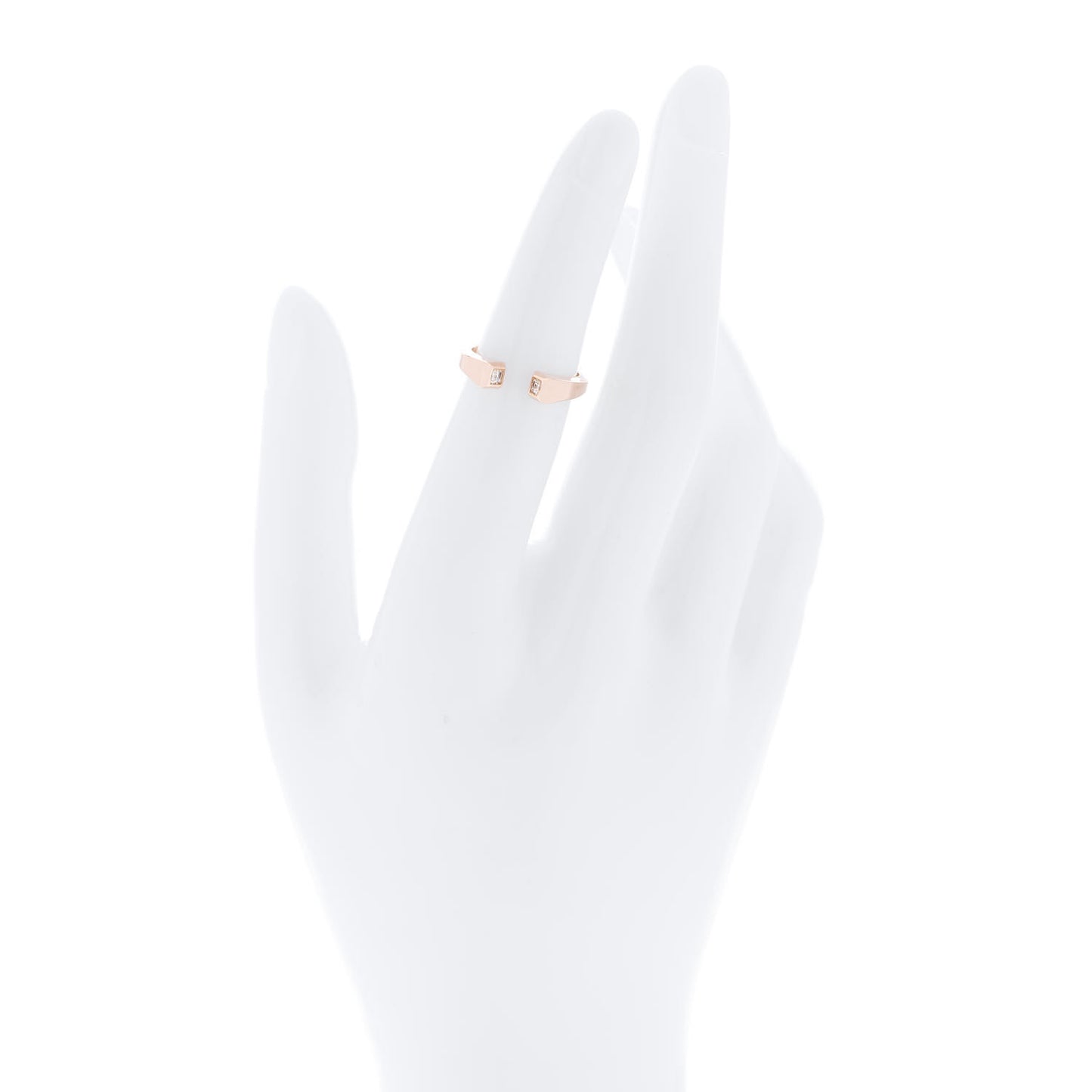 18K Rose Gold Diamond PM Clou de Forge Ring 49 5