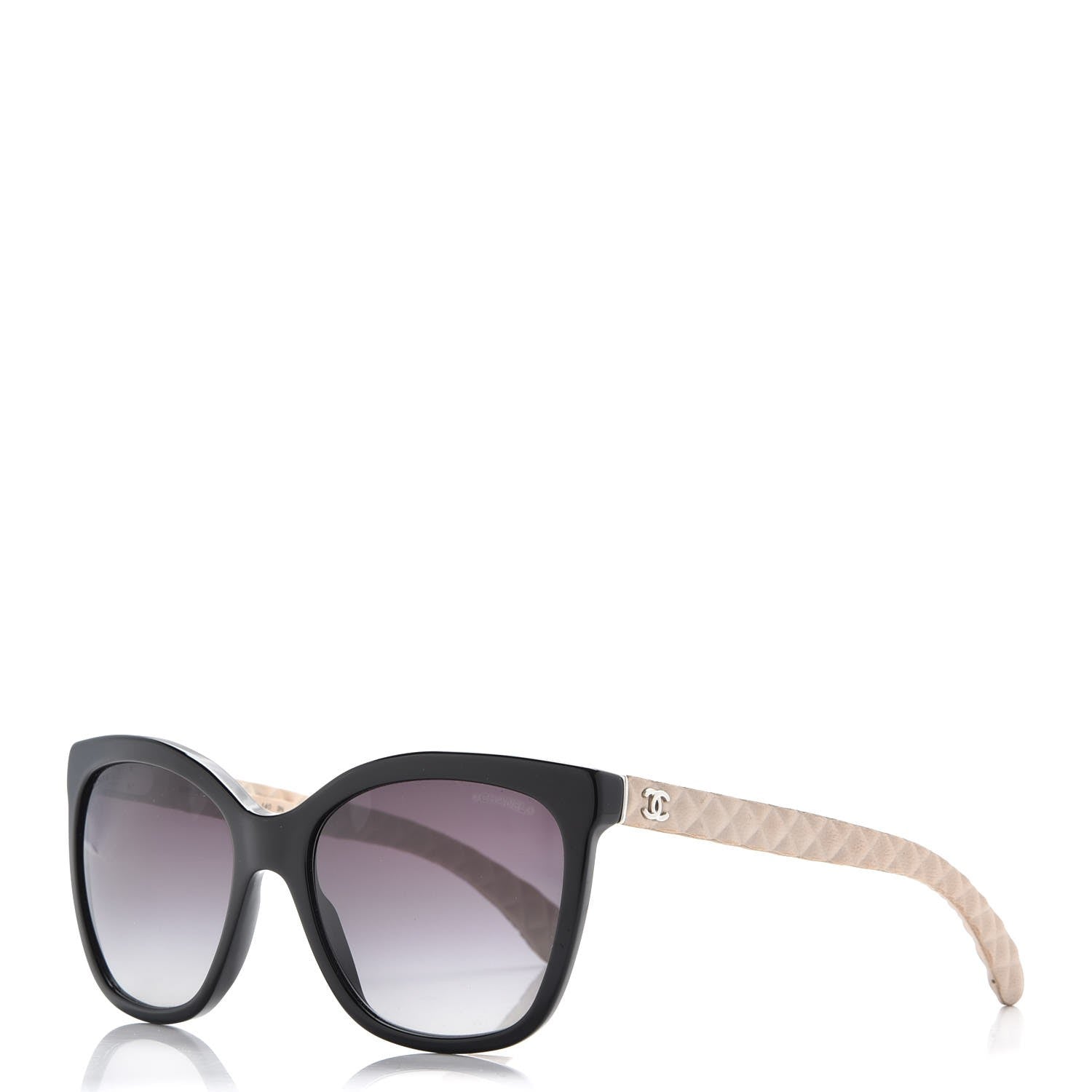 Chanel Quilted CC Sunglasses 5288-Q Black Tan 218876 – FASHIONPHILE