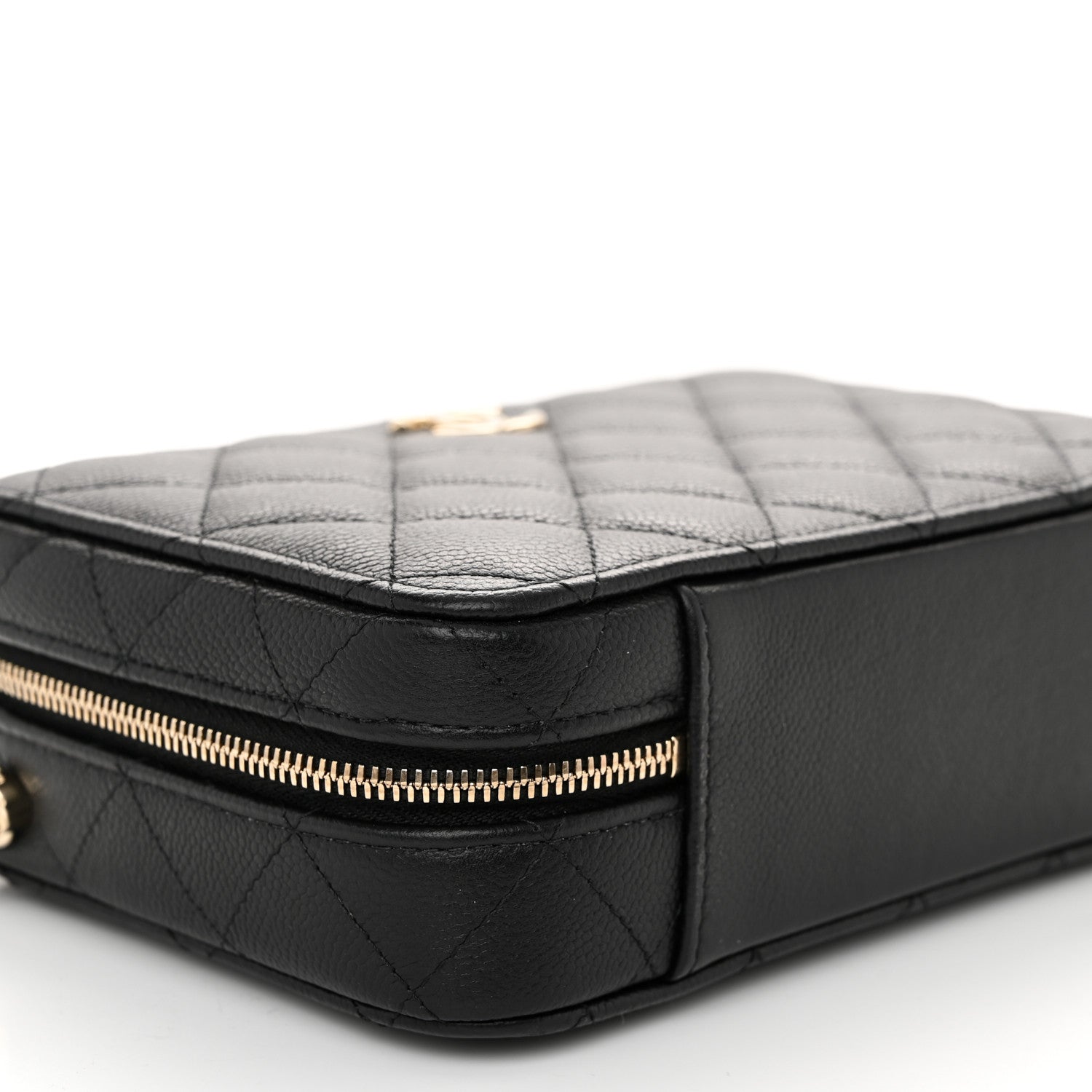 Chanel Caviar Quilted Top Handle Vanity Case Black 9 of 10