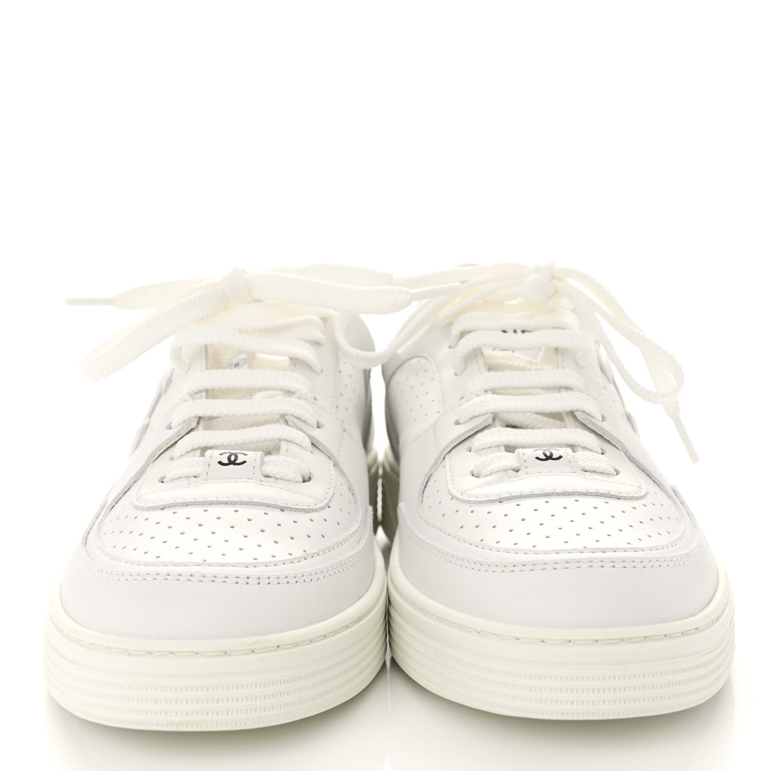 Chanel Calfskin CC Womens Sneakers 38 White 2 of 11