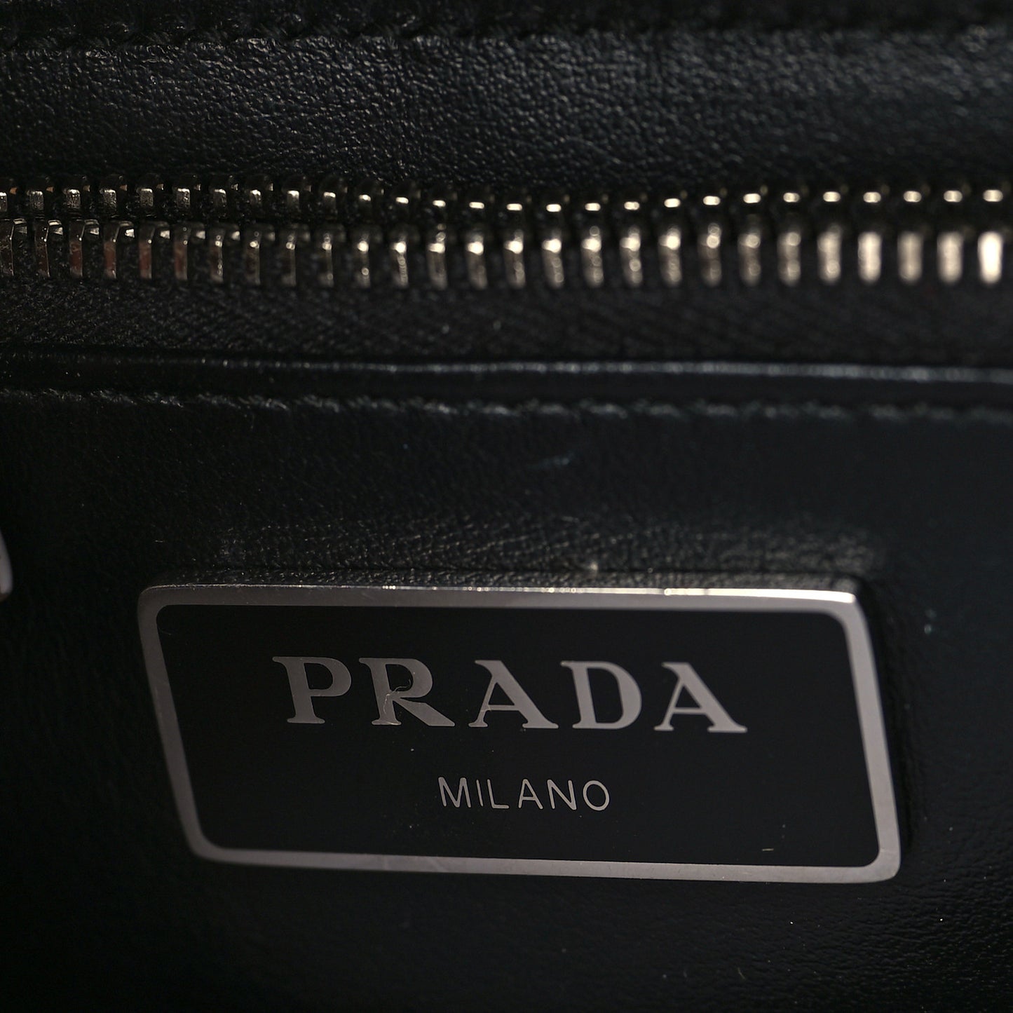 Re-Nylon Spazzolato Double Pocket Buckle Shoulder Bag Black