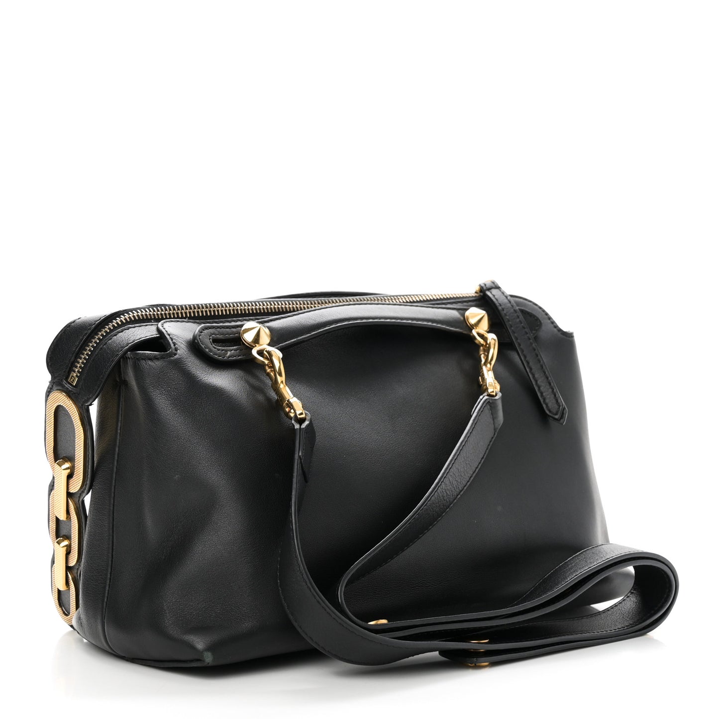 Vitello Dolce Chain Tail Gold Edition Medium By The Way Boston Bag Black