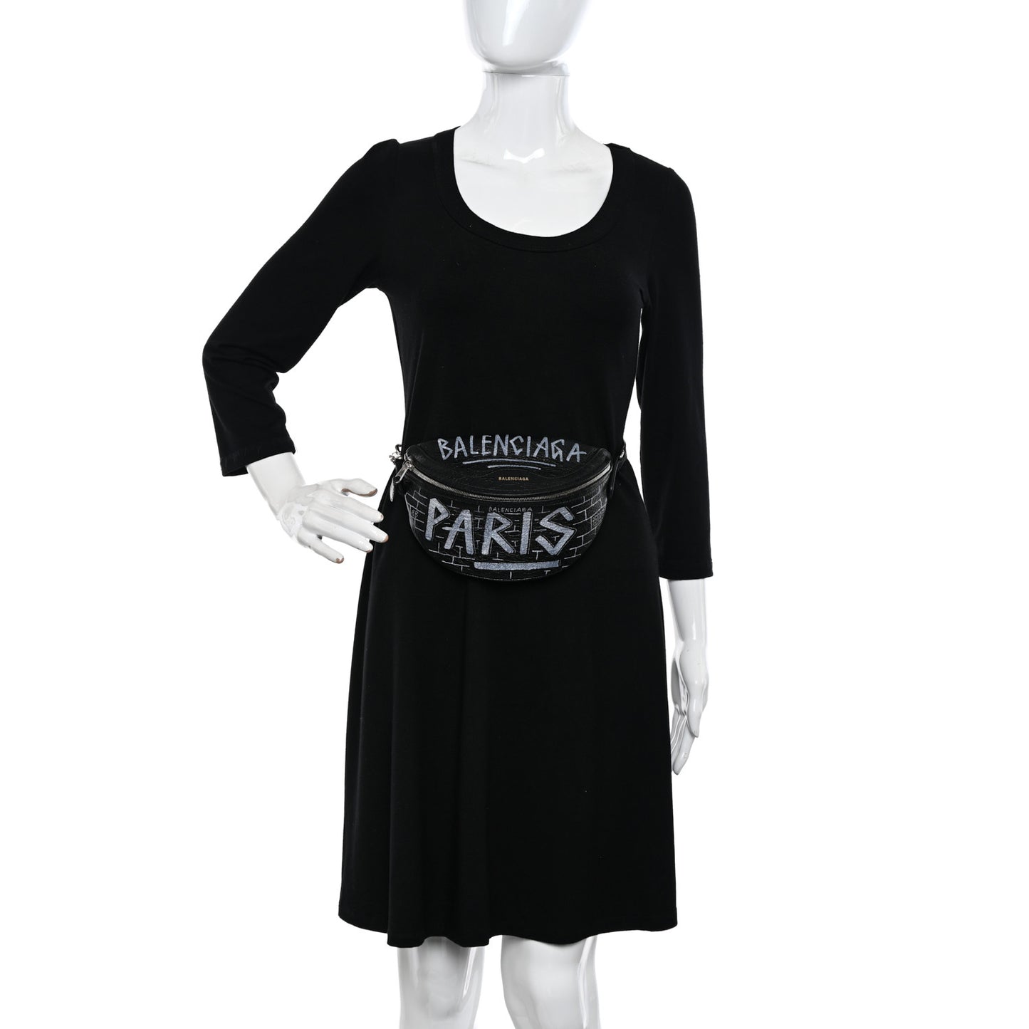 Agneau Arena Graffiti All Over XXS Souvenir Belt Bag Black White