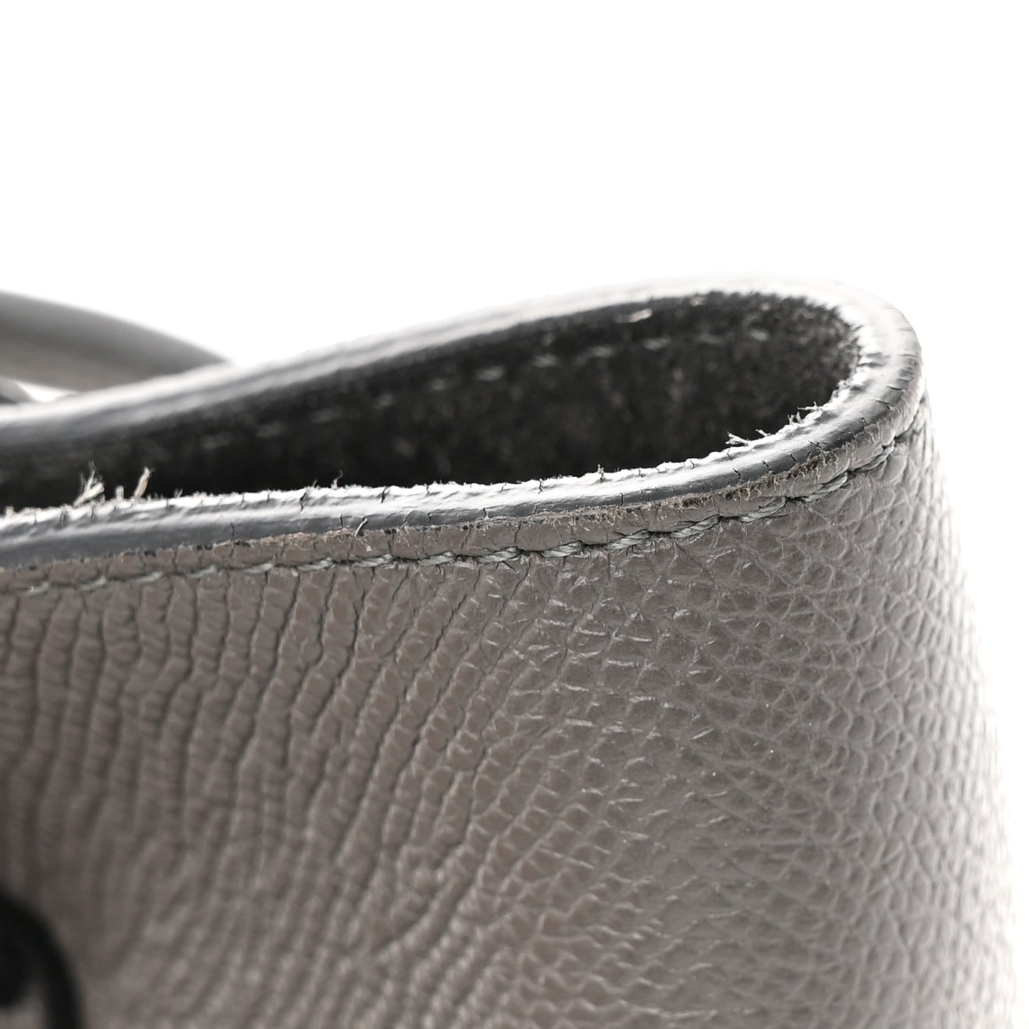 Grained Calfskin Mini Belt Bag Grey