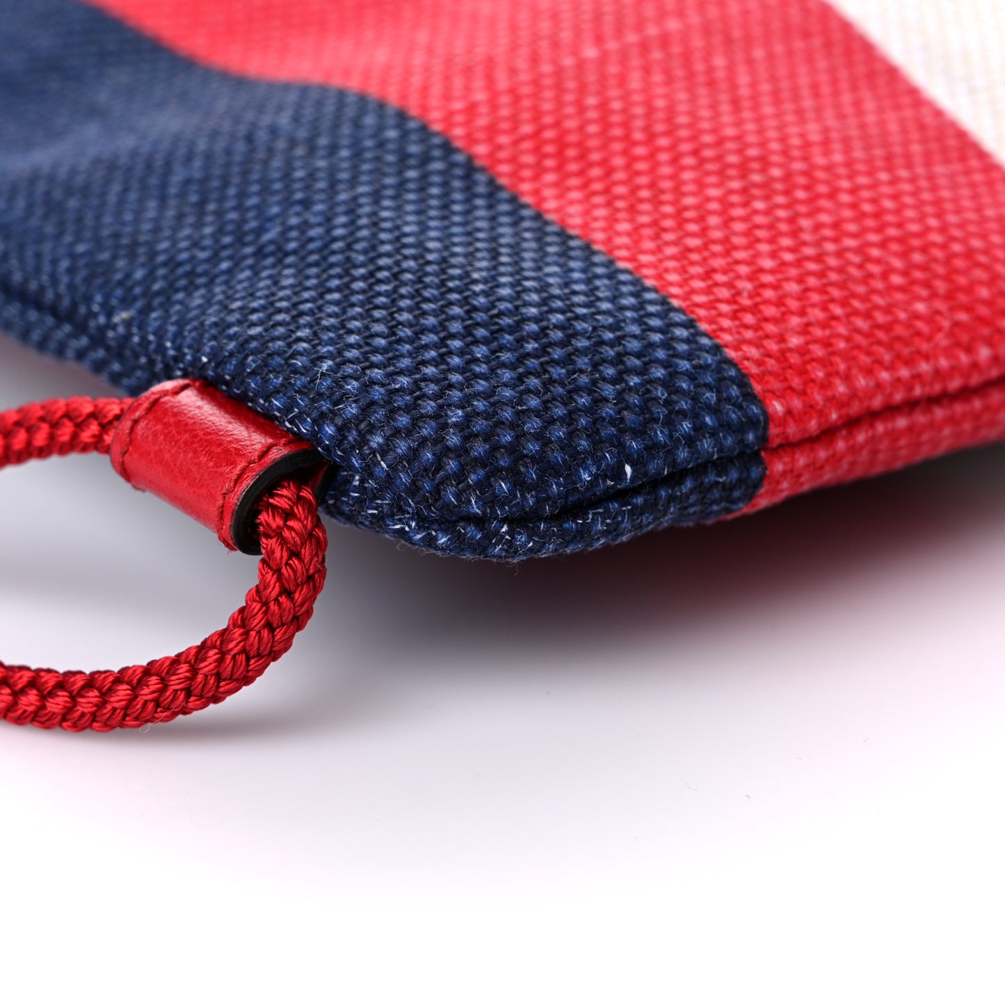 Canvas Logo Sylvie Stripe Drawstring Backpack Red