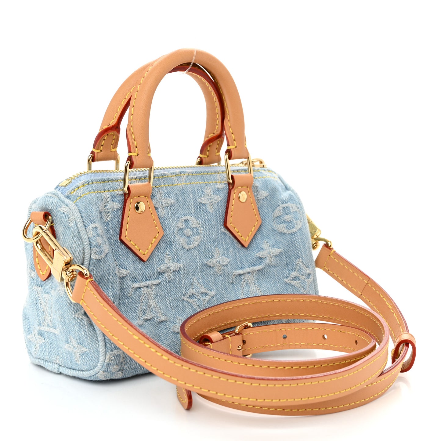 Monogram Denim Nano Speedy Sky Blue