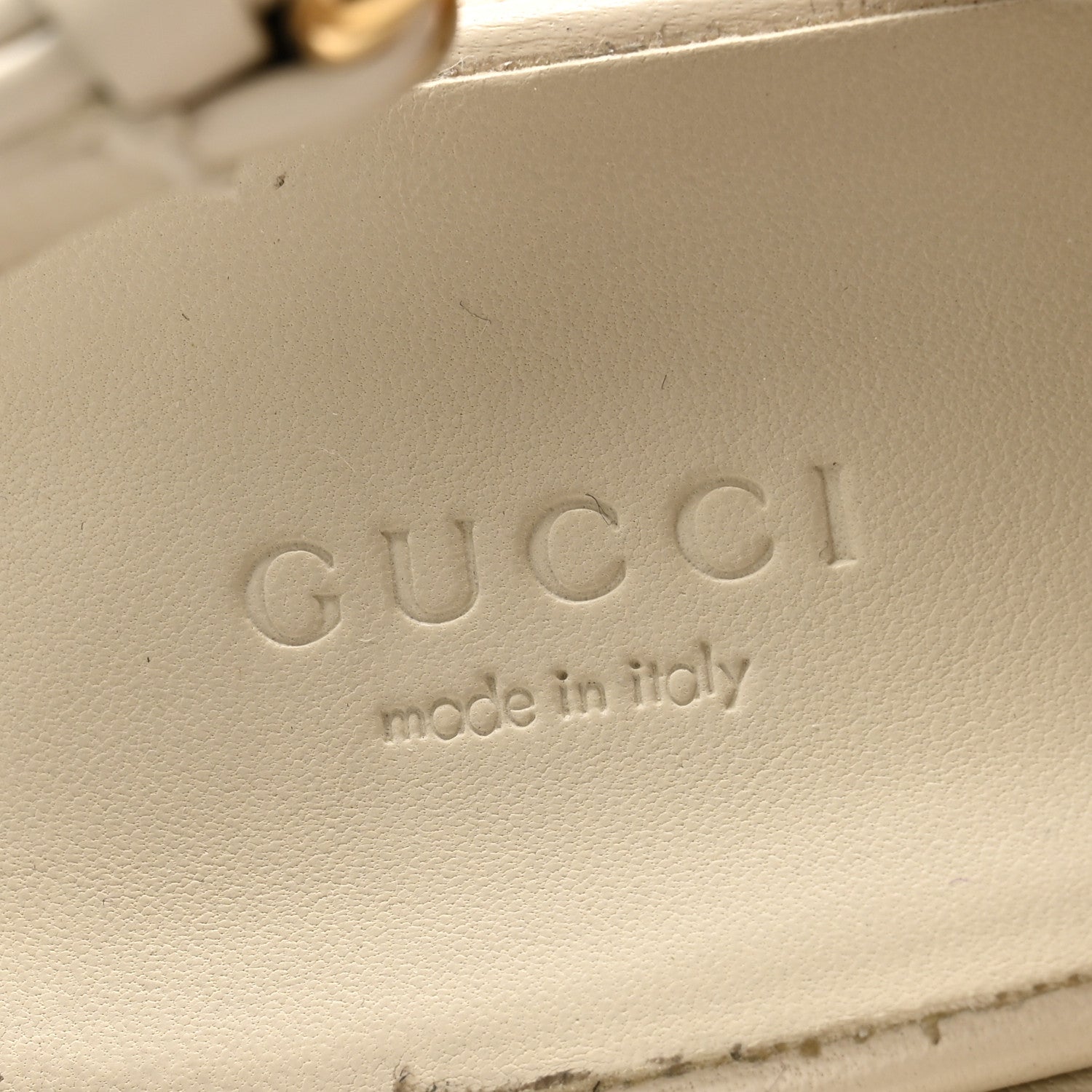 Gucci Monogram Granada Kid Trip 40/72mm Lug Sole Sandals 39.5 Beige Ebony Mystic White 6 of 9