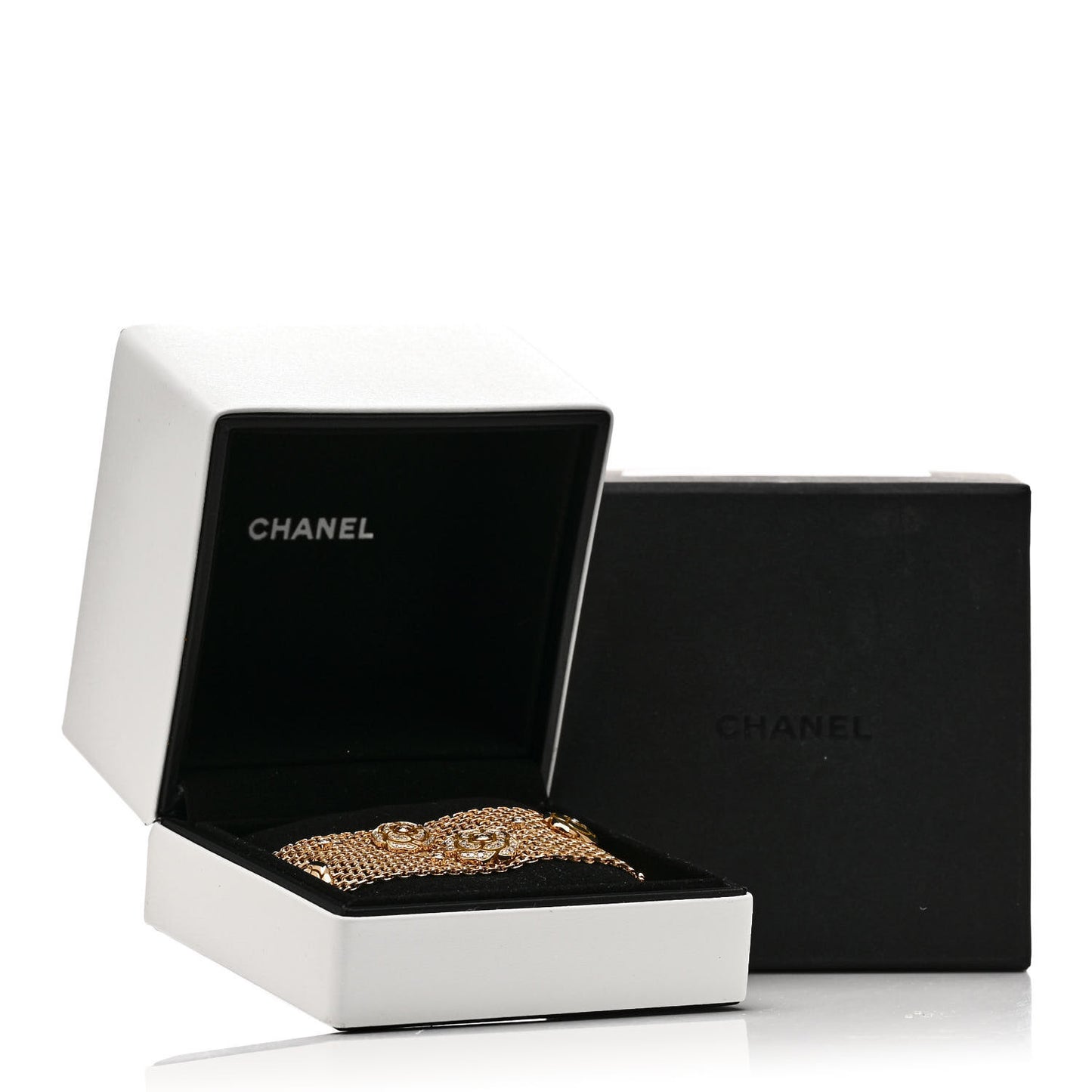 18K Yellow Gold Diamond Impression de Camelia Bracelet