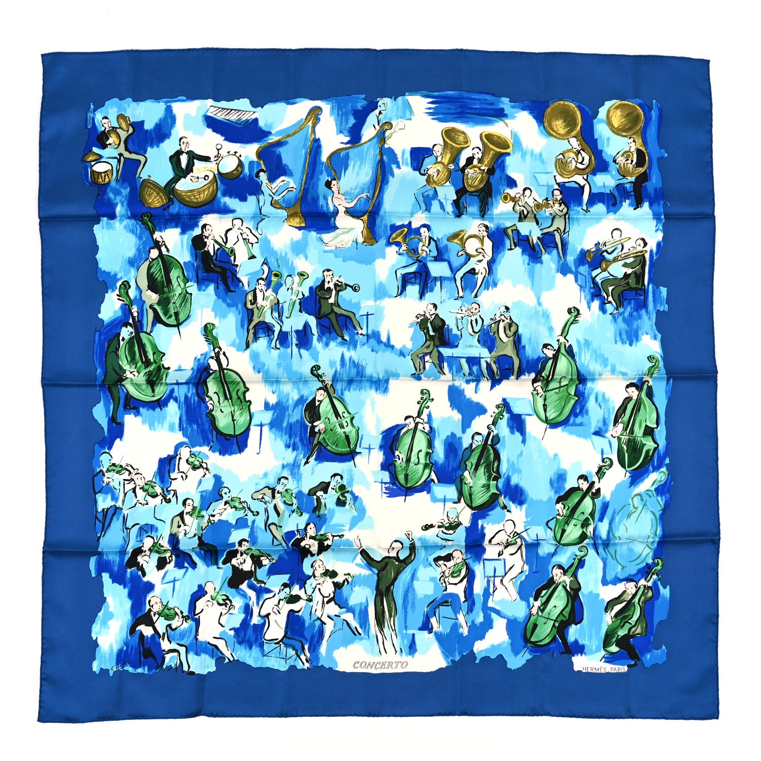 Hermes Silk Concerto Scarf 90 1484990 – FASHIONPHILE