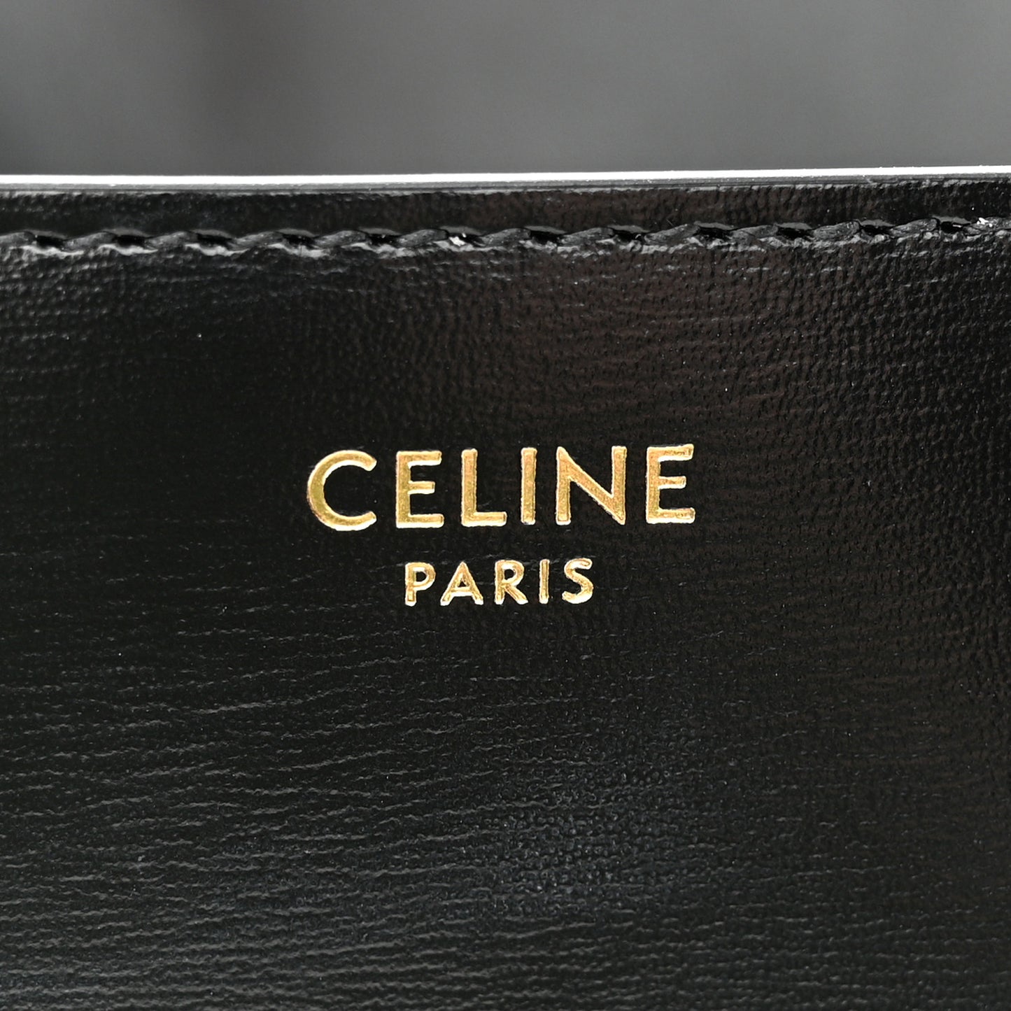 Shiny Calfskin Triomphe Shoulder Bag Black