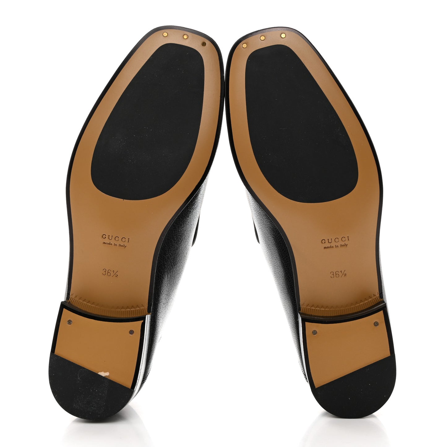 Goatskin Womens Horsebit Mid-Heel Loafers 36.5 Black