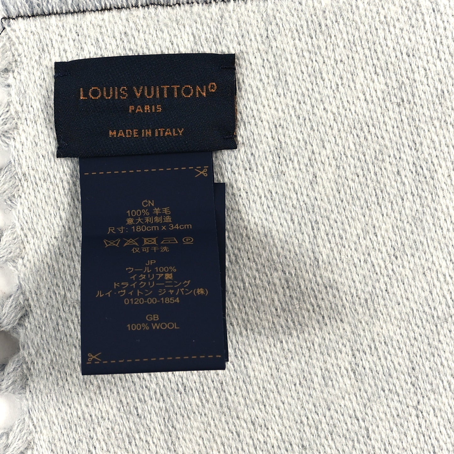 Wool All About Monogram Scarf Light Grey