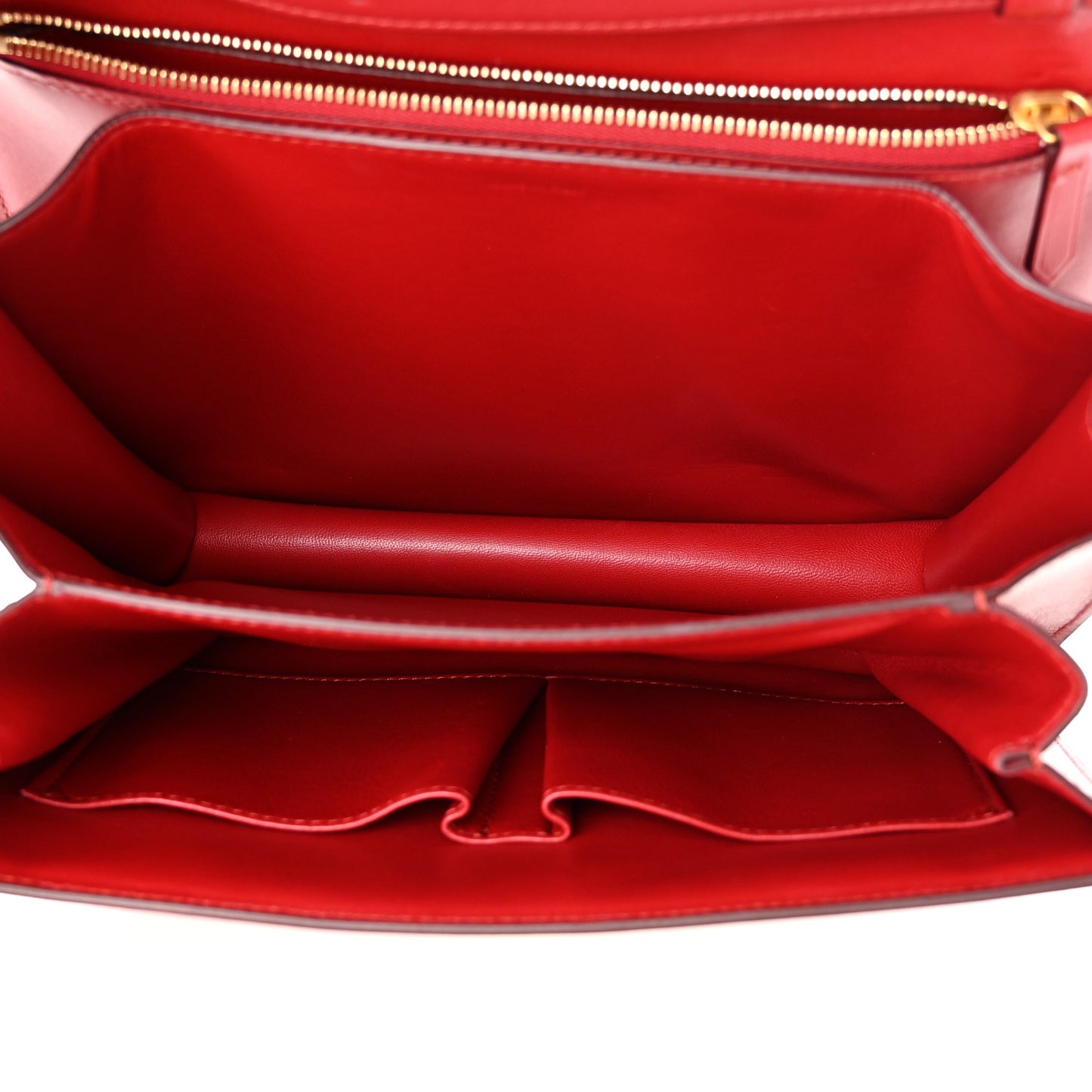 Box Calfskin Medium Classic Box Flap Bag Red