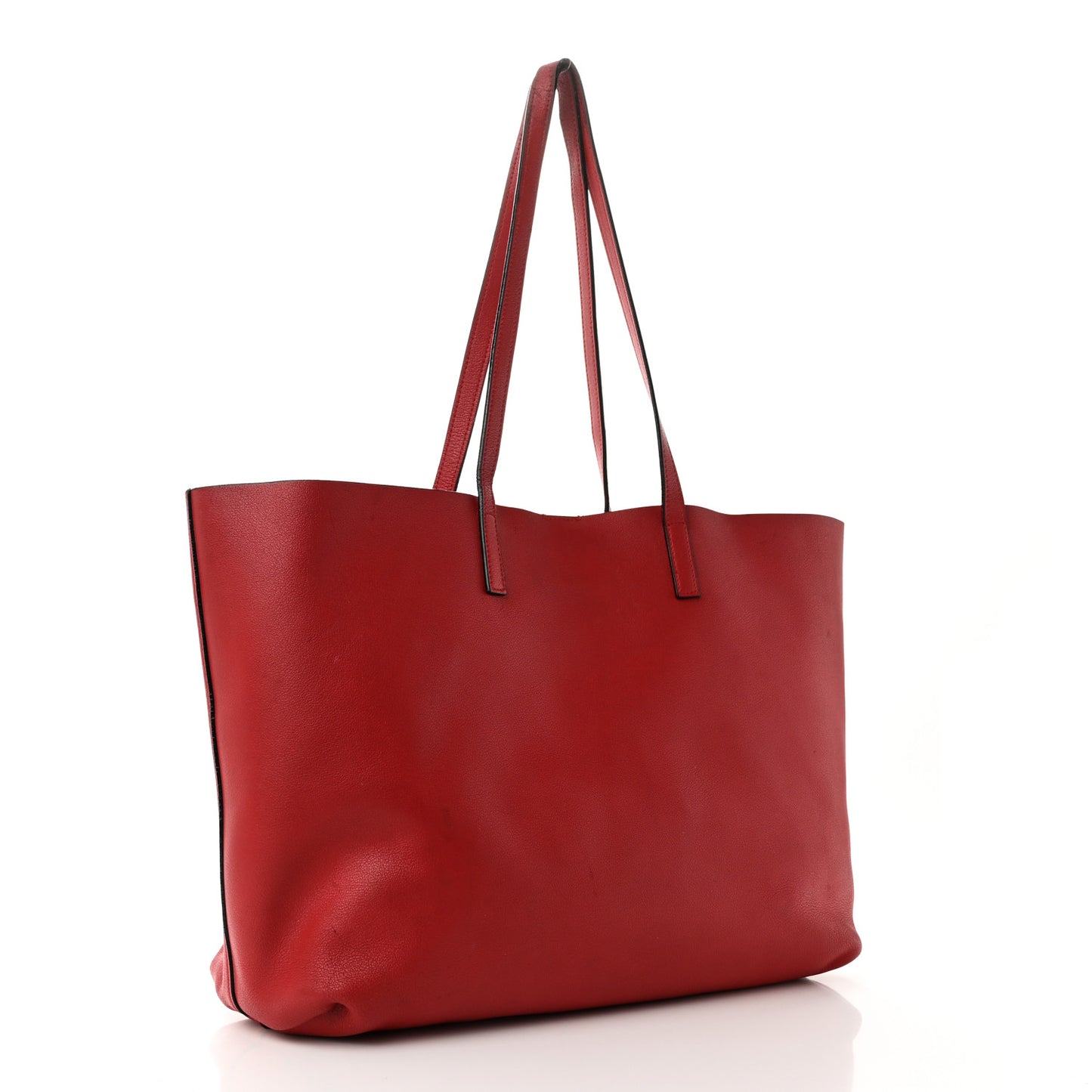 Calfskin Large Shopping Tote Red