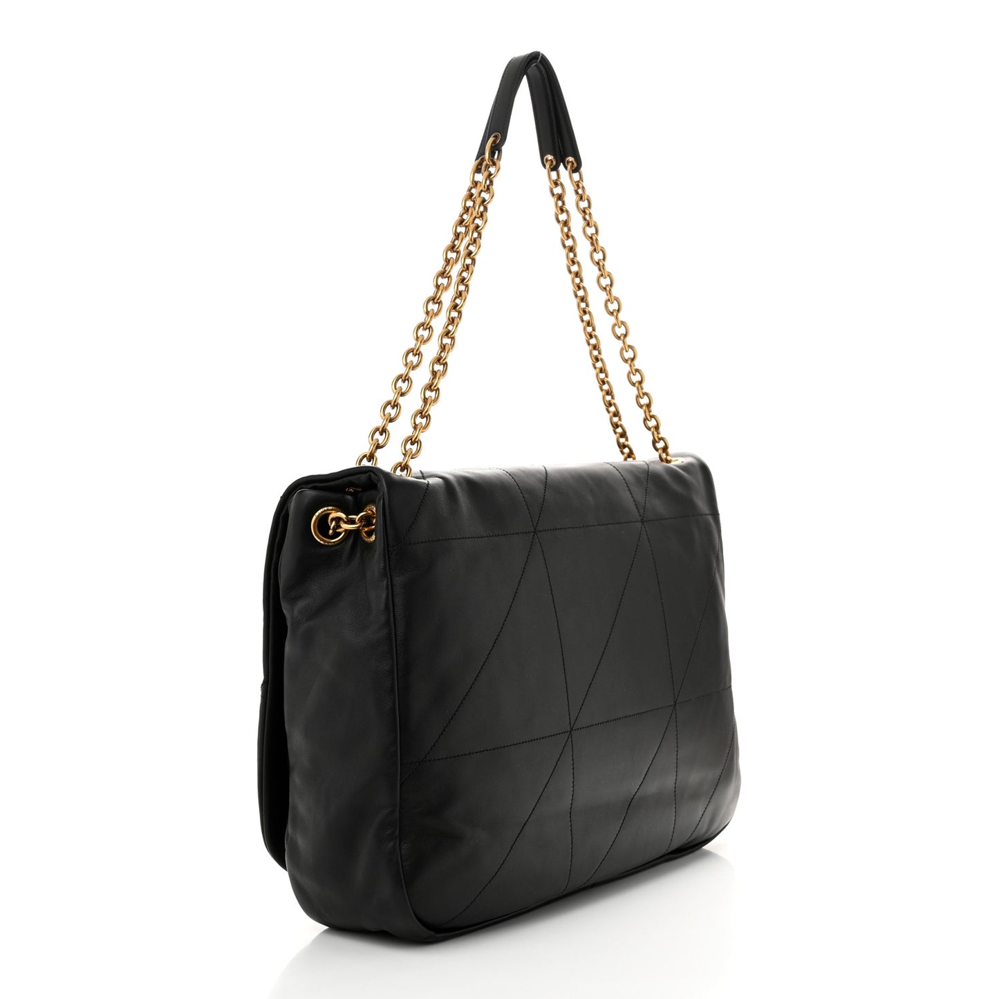 Lambskin Matelasse Monogram Large Jamie 4.3 Black