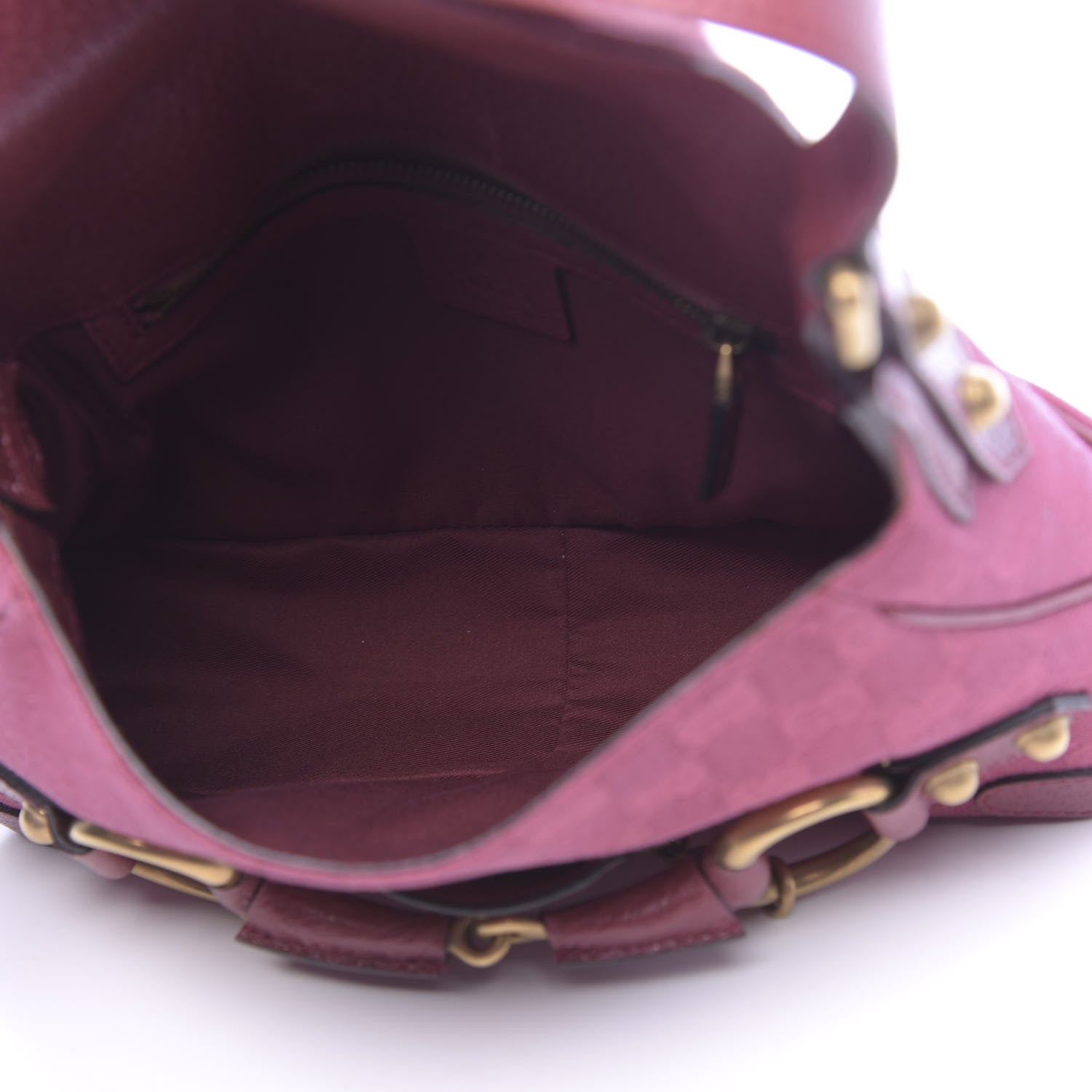 Gucci Monogram Horsebit Chain Flap Bag Fuchsia 5 of 11