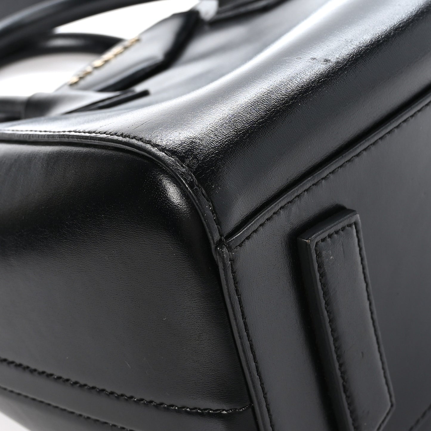 Shiny Lord Calfskin Small Antigona Black