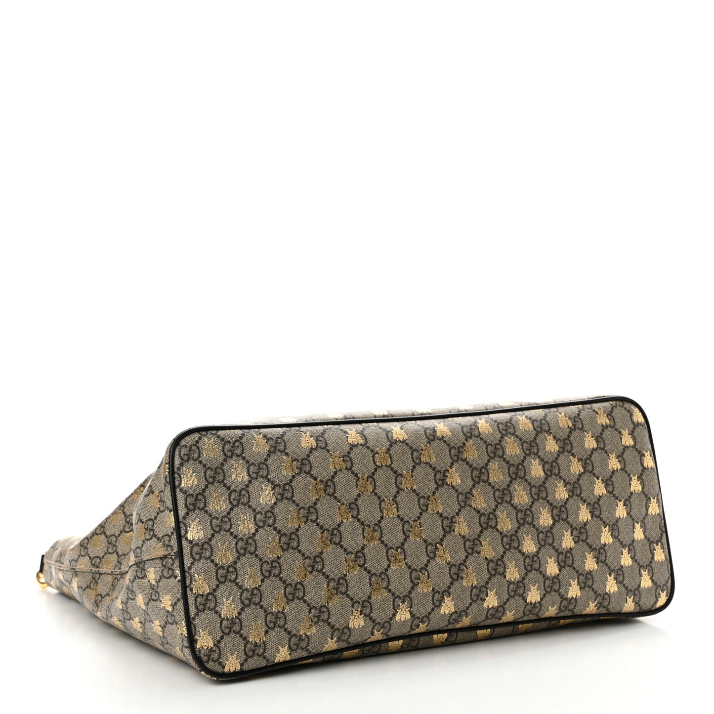 Soft GG Supreme Monogram Bees Medium Crossbody Tote Beige Oro Black