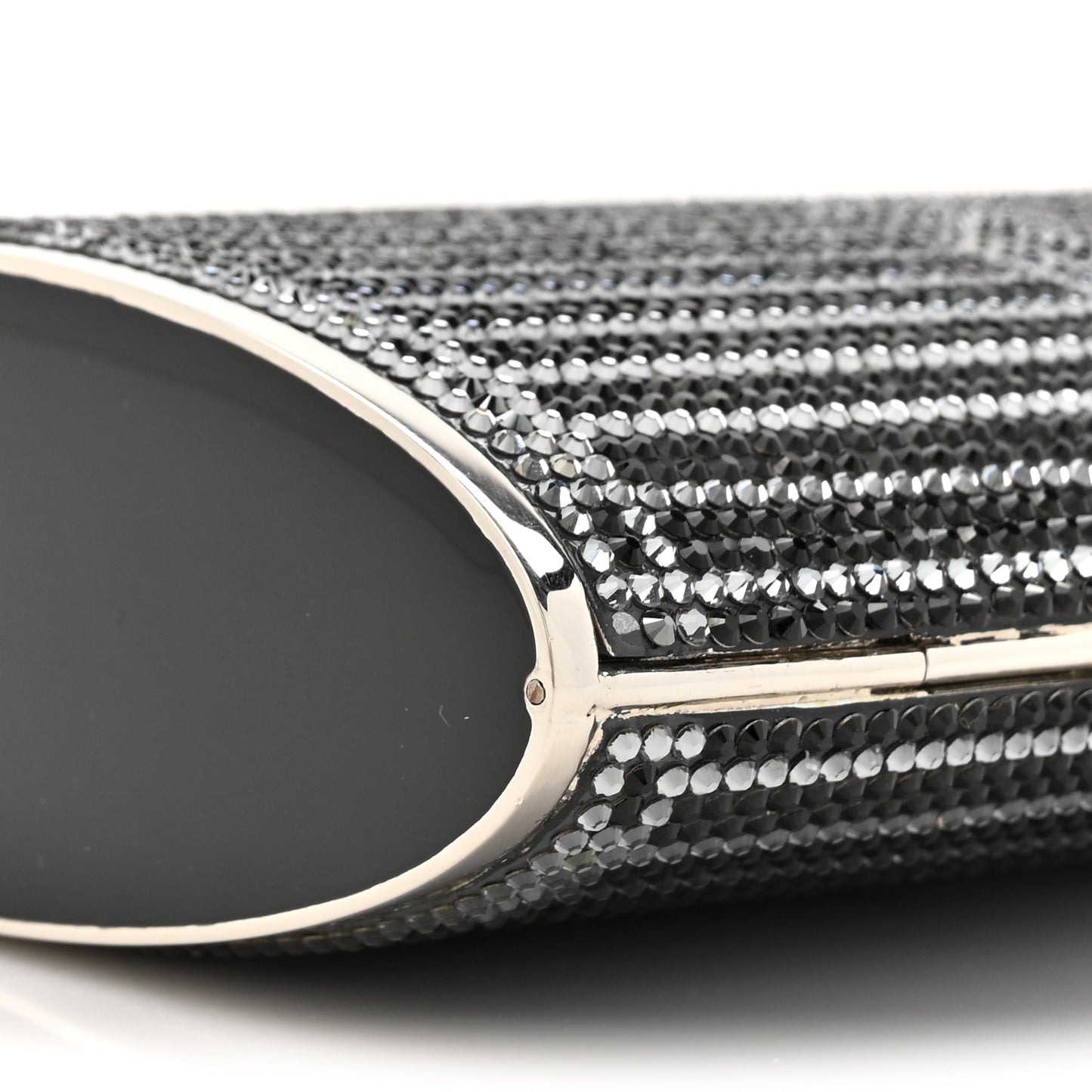 Swarovski Crystal Minaudiere Clutch Black