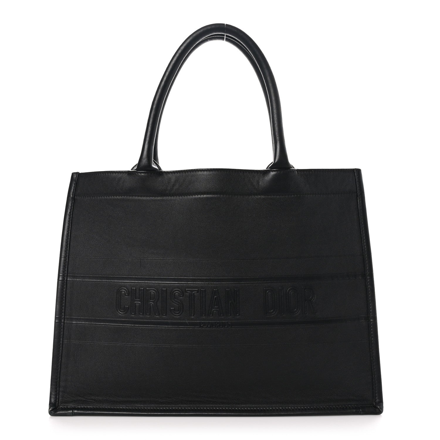 Christian Dior Calfskin Embossed Medium Book Tote Black 1 of 10