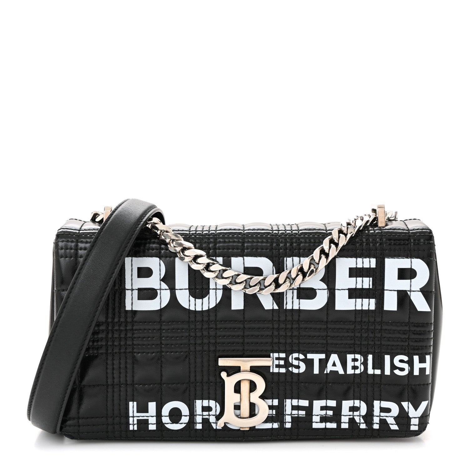 BURBERRY HORSEFERRY ボディバッグ ブラック Horseshoe Crossbody Bag​ in Black - Women, Nylon | Burberry® Official