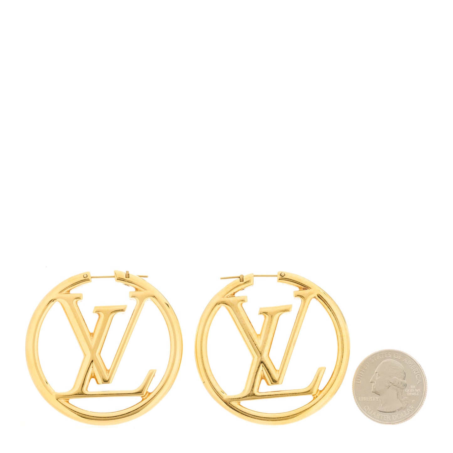 Metal Louise Hoop Earrings Gold