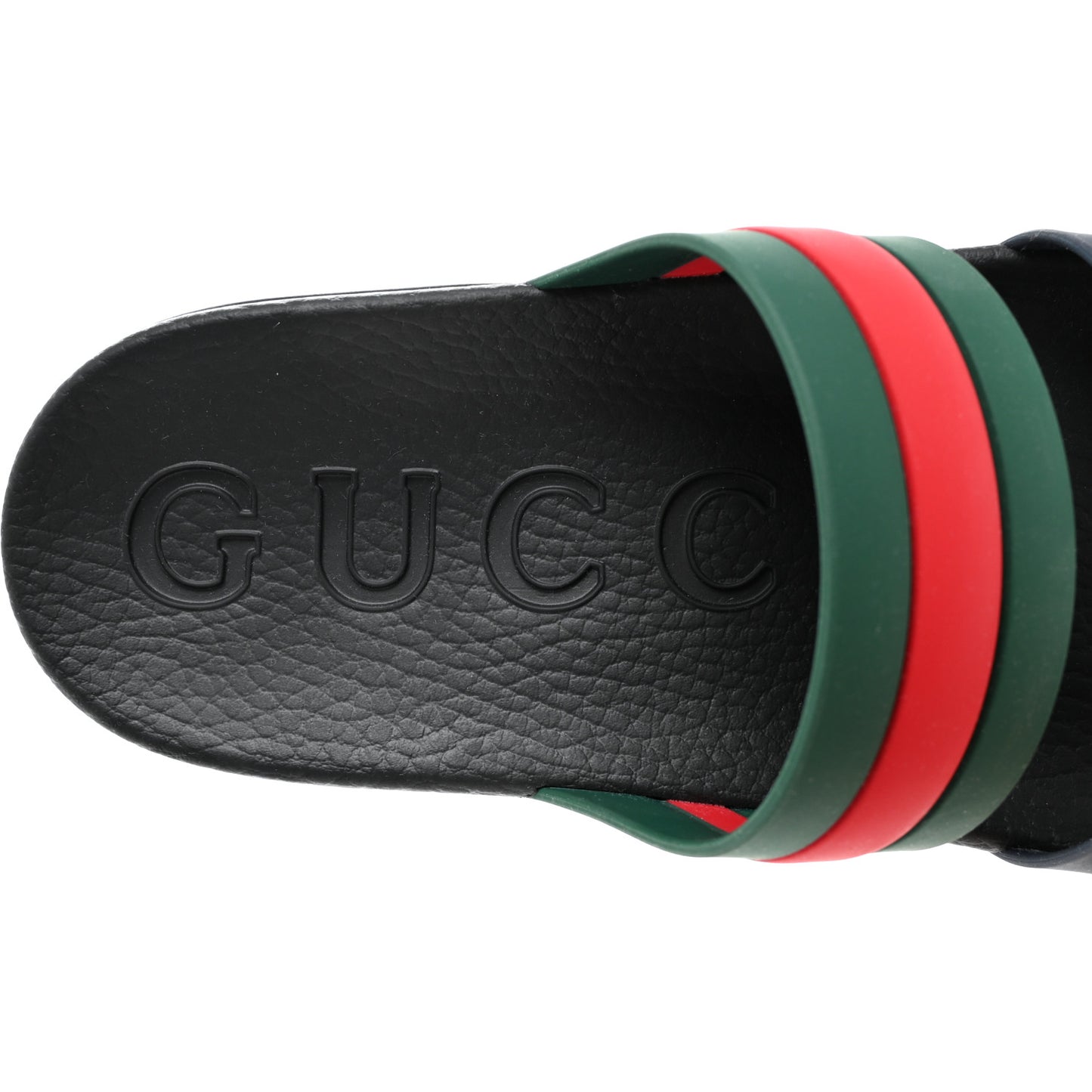 Rubber Web Mens Slide Sandals 10 Green Red
