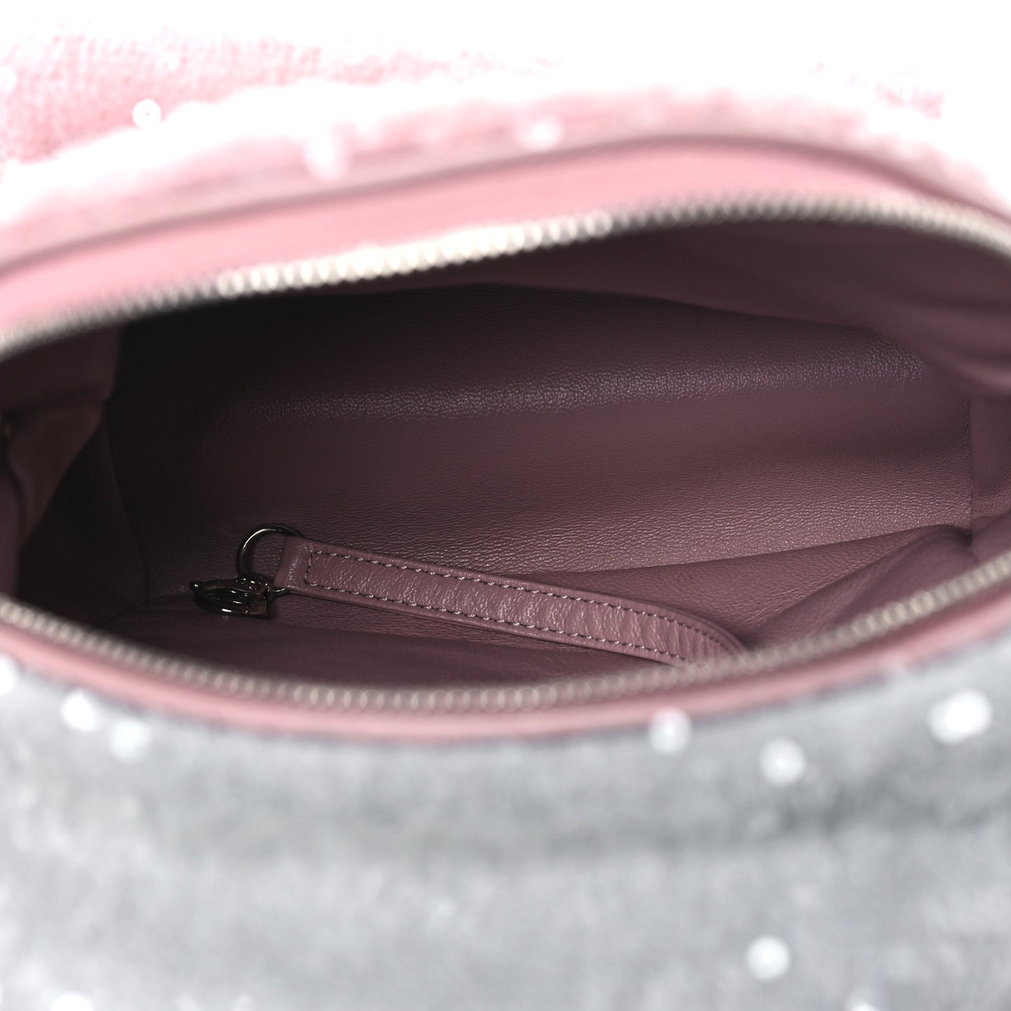 Sequin Tri-color Waterfall Backpack Pink Beige Grey