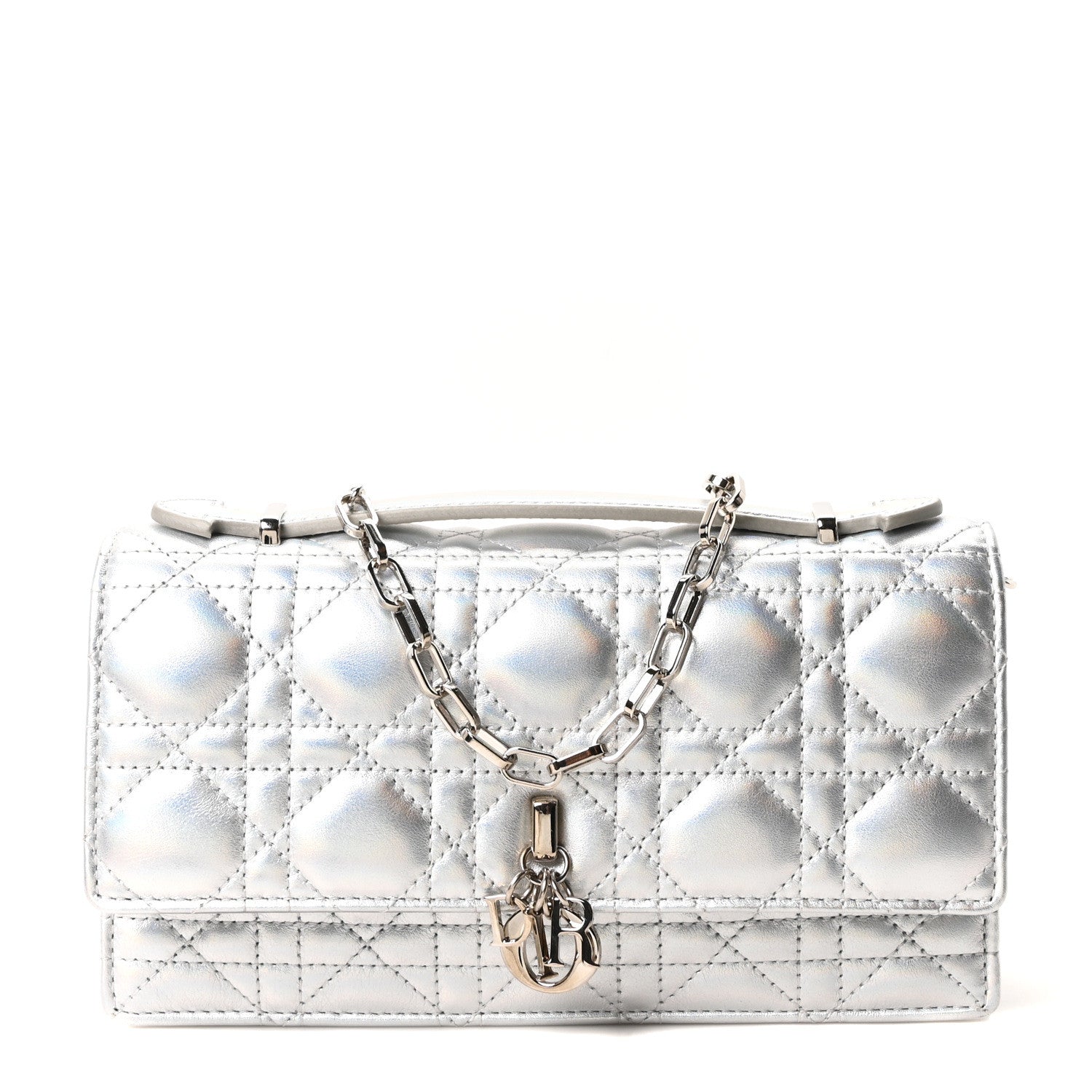 Christian Dior Iridescent Metallic Lambskin Cannage Mini My Dior