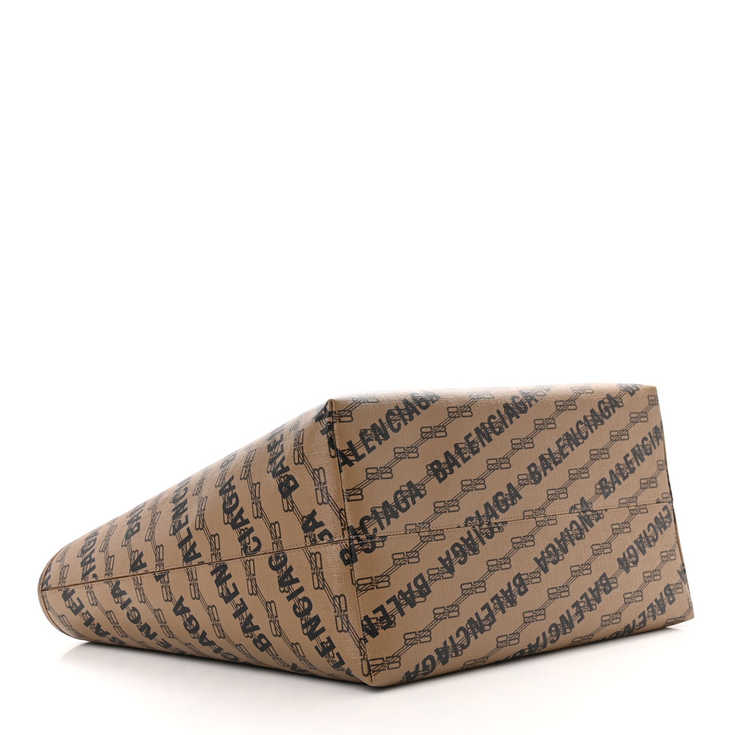 Coated Canvas BB Monogram Allover Logo Signature Tote Beige Brown Black