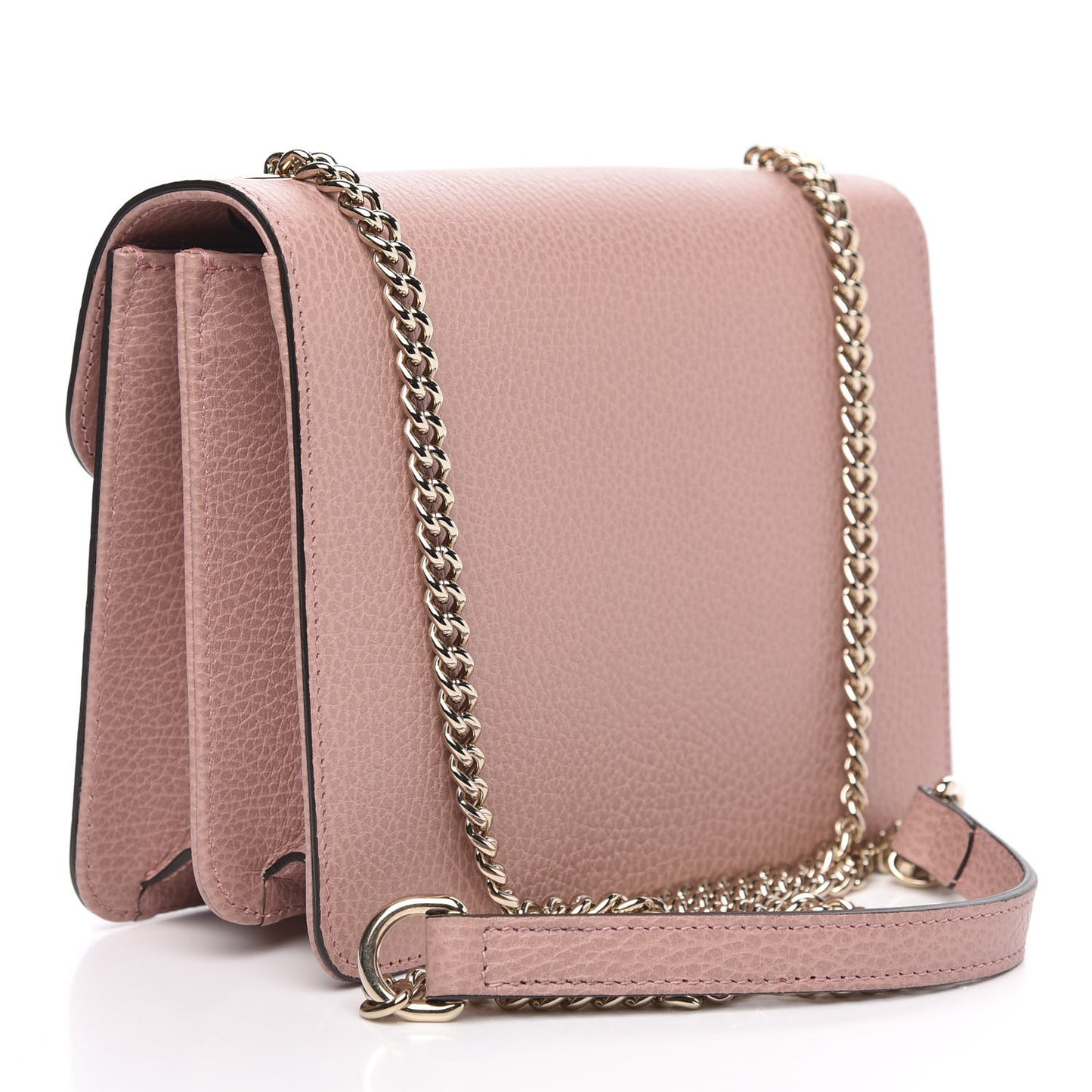 Dollar Calfskin Small Interlocking G Shoulder Bag Soft Pink
