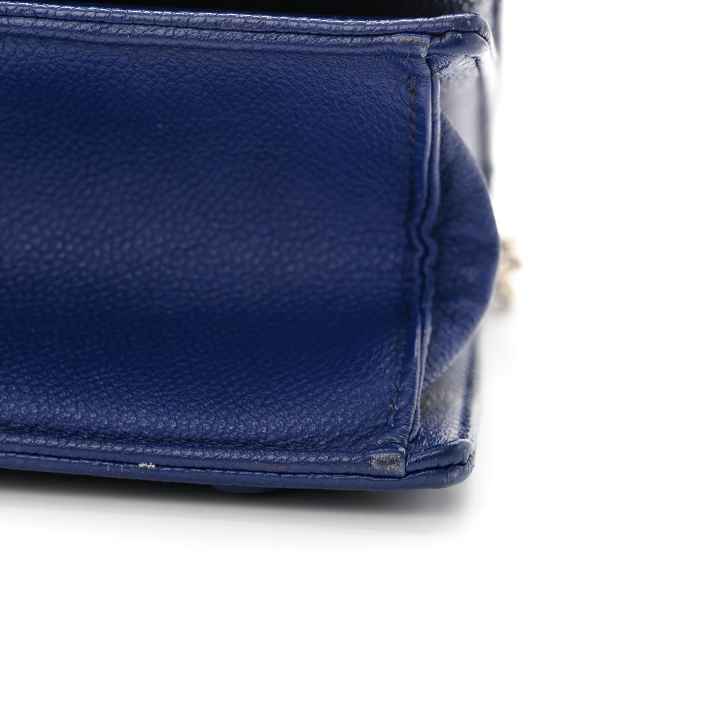 Grained Calfskin Medium Diorama Flap Bag Blue