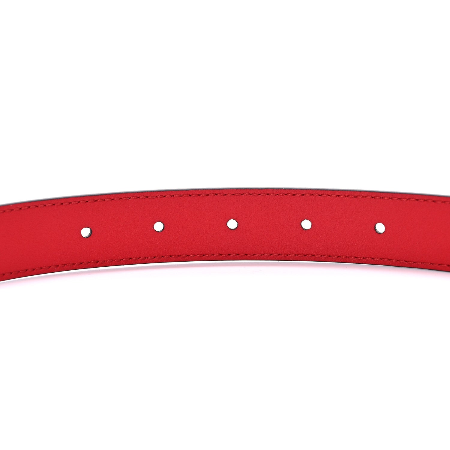 Gucci Moon Calfskin Torchon Double G 25mm Belt 85 34 Hibiscus Red 4 of 5