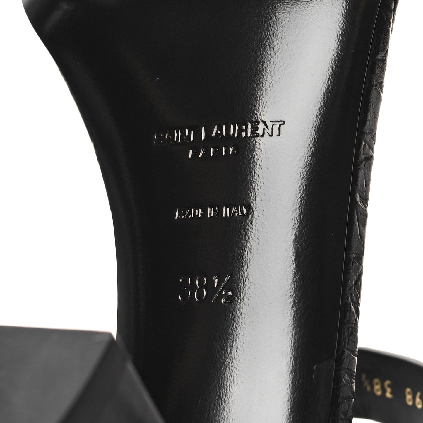 Calfskin Cassandra 75 Sandals 38.5 Black