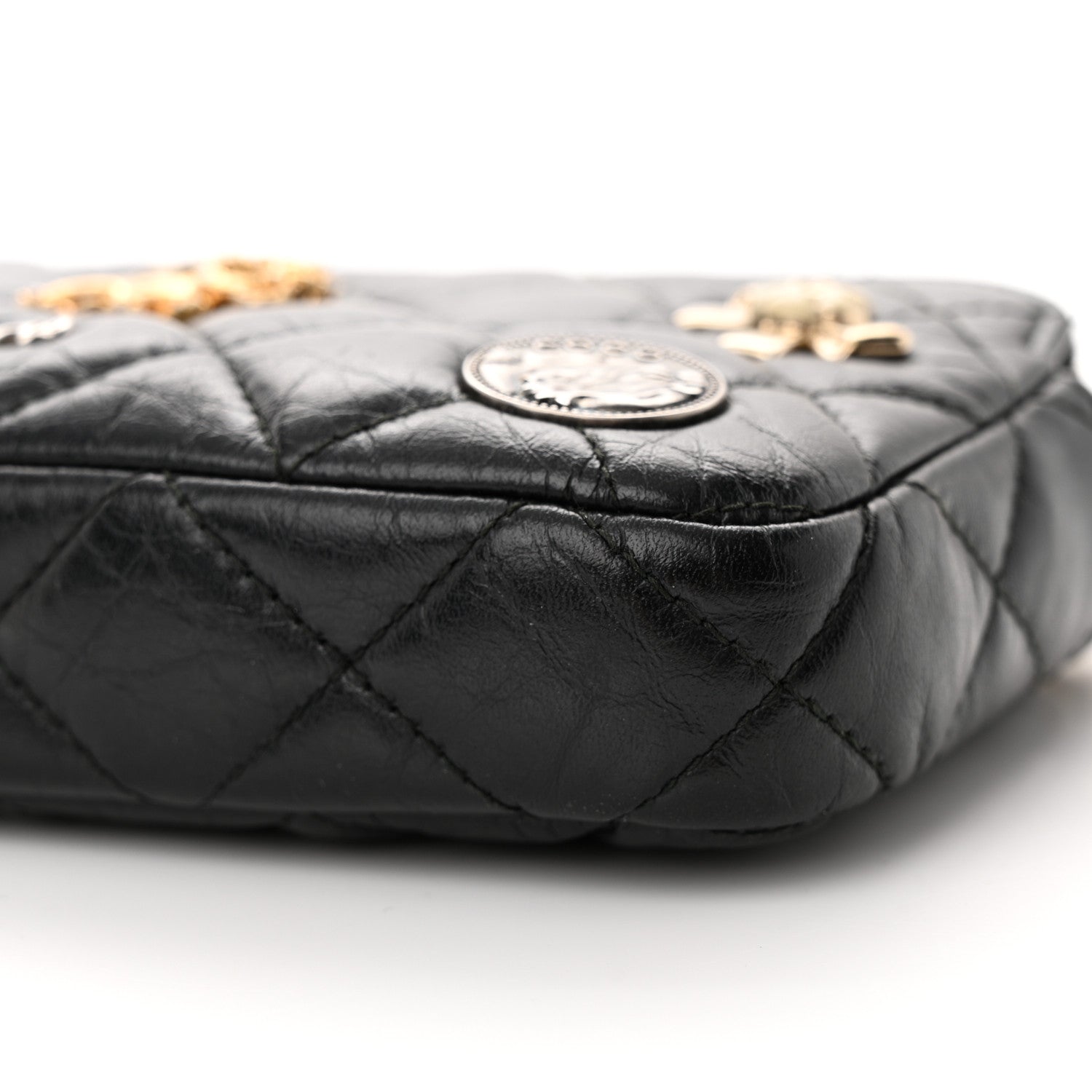Chanel Aged Calfskin Lucky Charms 2.55 Reissue Small Clutch With Chain Black 12 of 15
