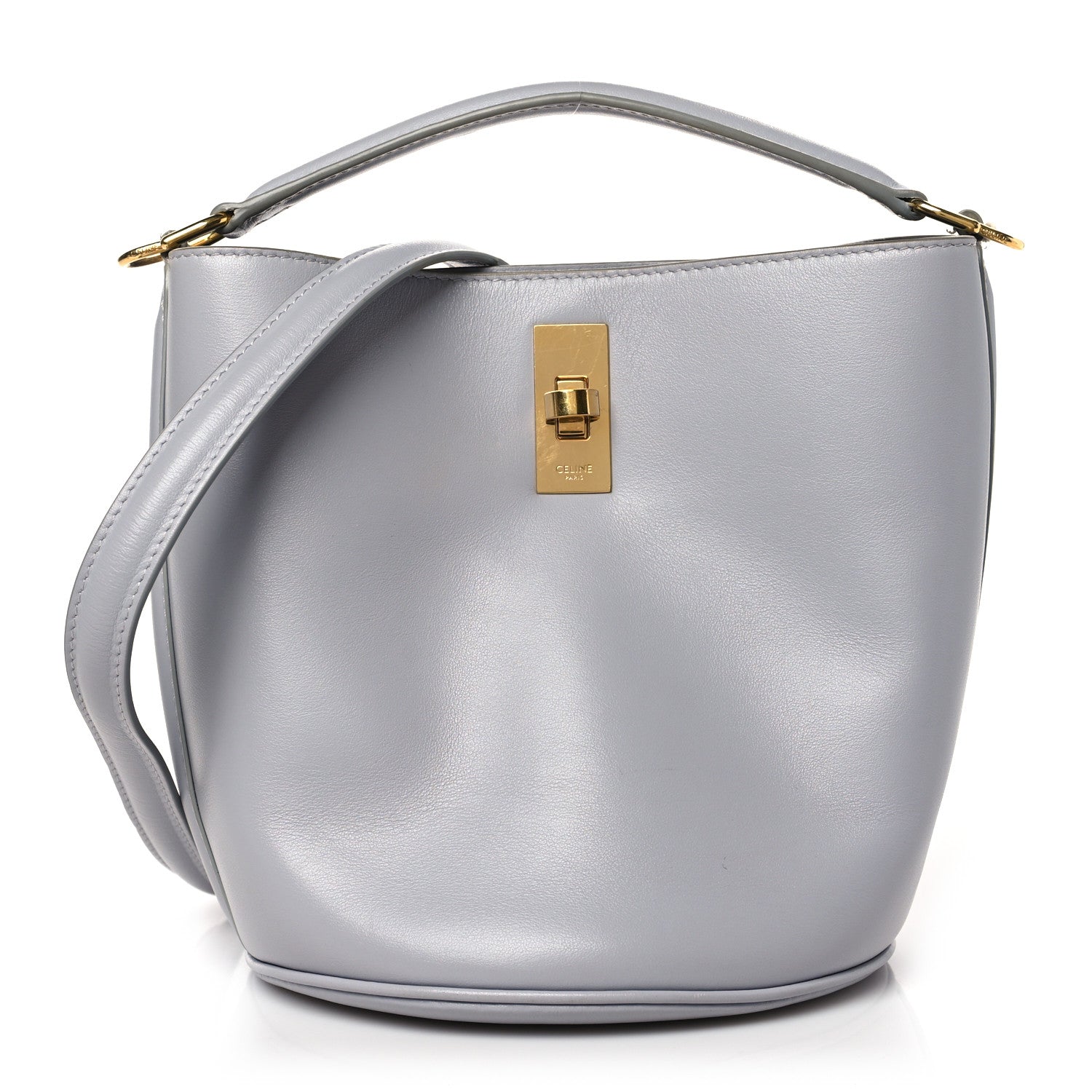 Celine Smooth Calfskin Teen Bucket 16 Light Grey 1453648
