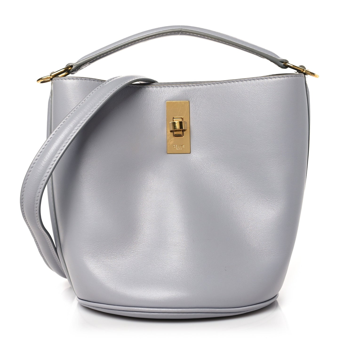 Smooth Calfskin Teen Bucket 16 Light Grey