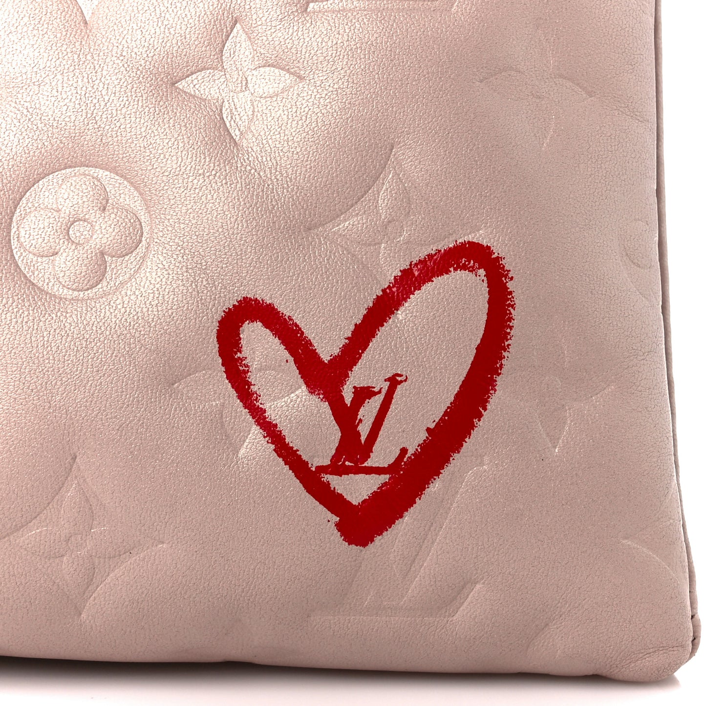 Lambskin Embossed Monogram Fall In Love Coussin PM Dragée Light Pink