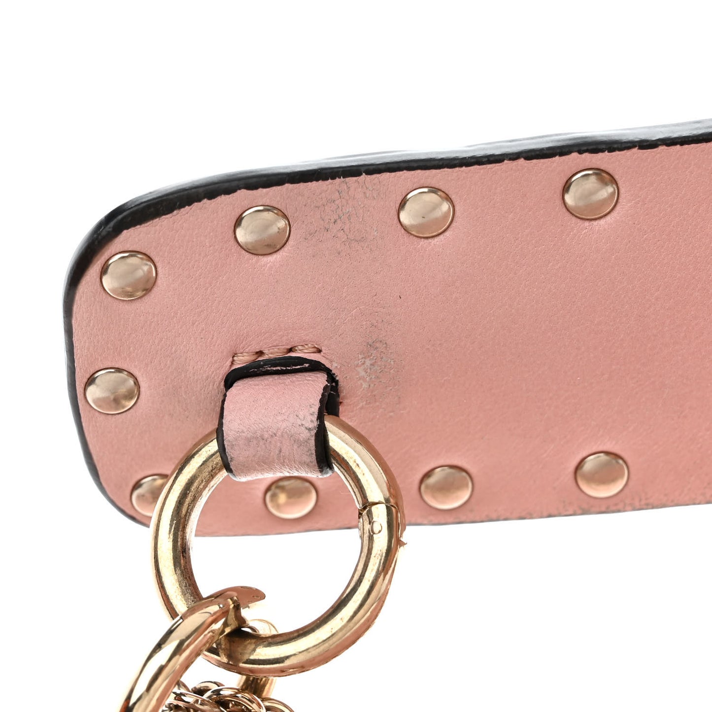 Nappa Medium Rockstud Spike Shoulder Bag Water Rose